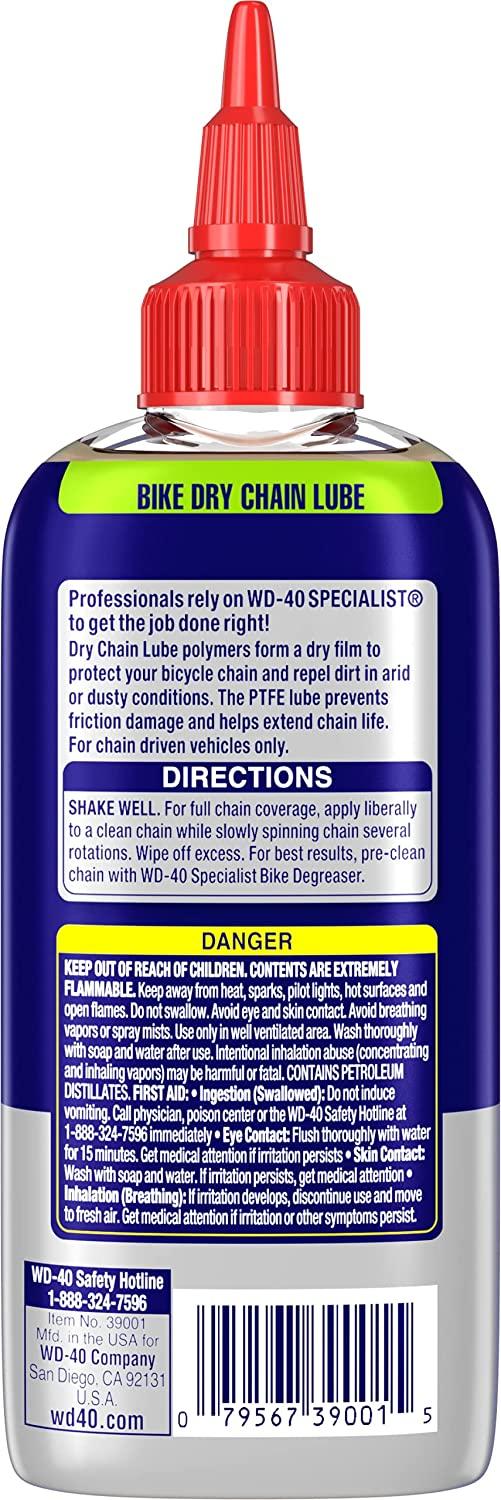 WD-40 Specialist Bike Dry Chain Lube 4 OZ - High Performance Lubricant for  Smooth Cycling | Buy Now with Express International Delivery | GoSupps.com