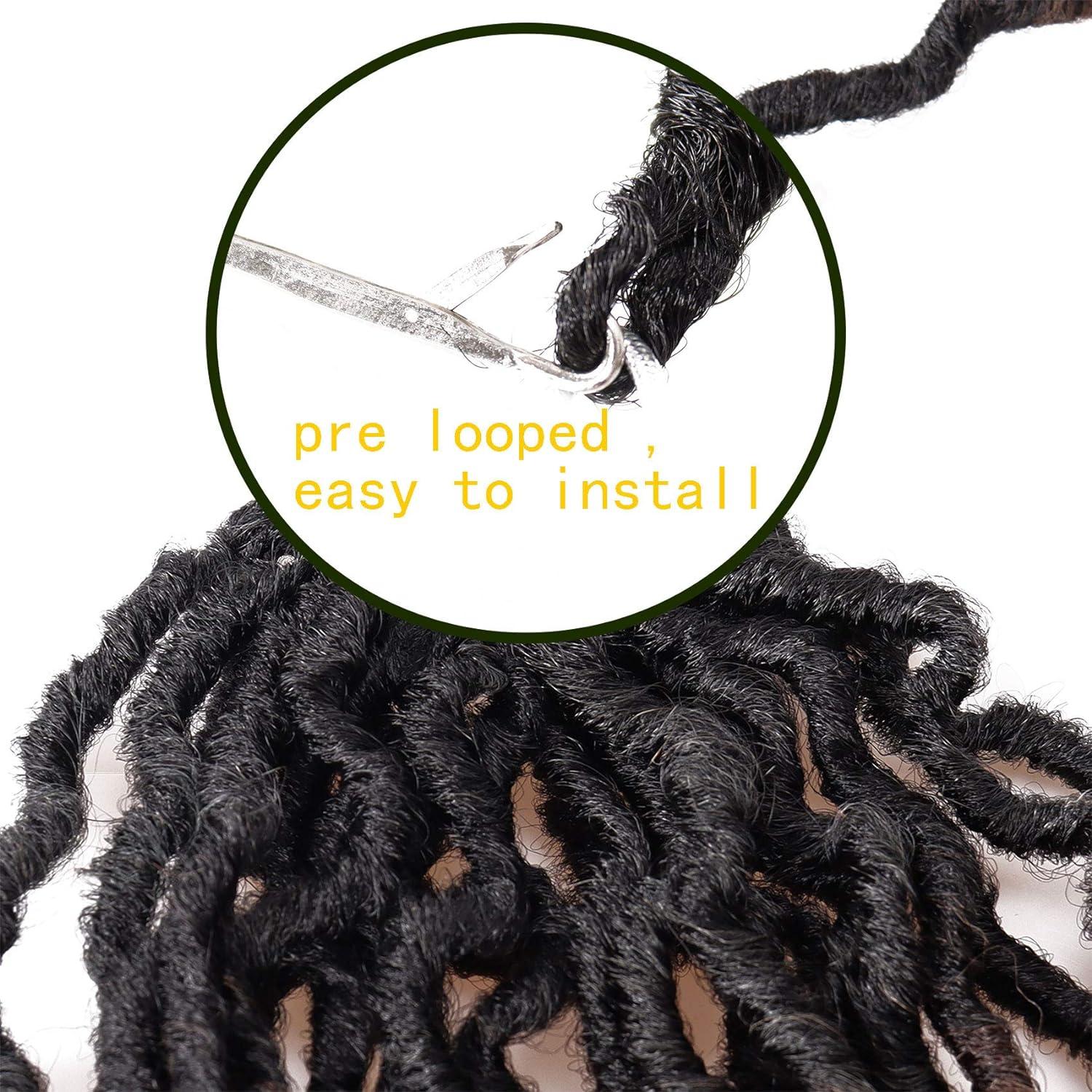 14 Inch Goddess Faux locs Crochet Hair 6 Packs/Lot Soft Gypsy Locs Wavy  Crochet Braids Dreadlocks 3 Tone Curly Wavy Twist Braiding Hair Extensions  African Roots Braid(1B/99j/530) 14 Inch (Pack of 6)