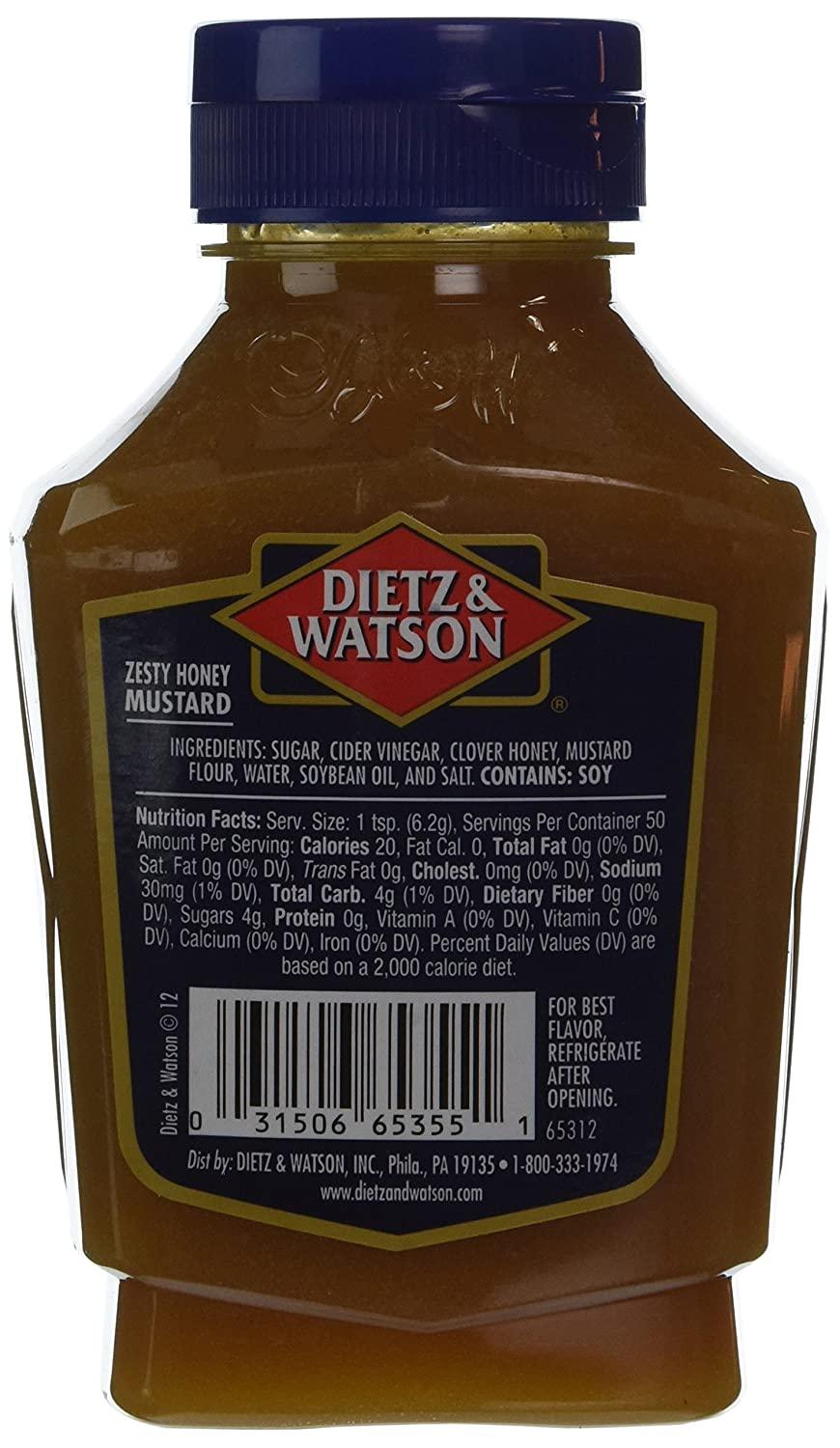 Dietz & Watson, Deli Compliments, Zesty Honey Mustard, 11oz Bottle