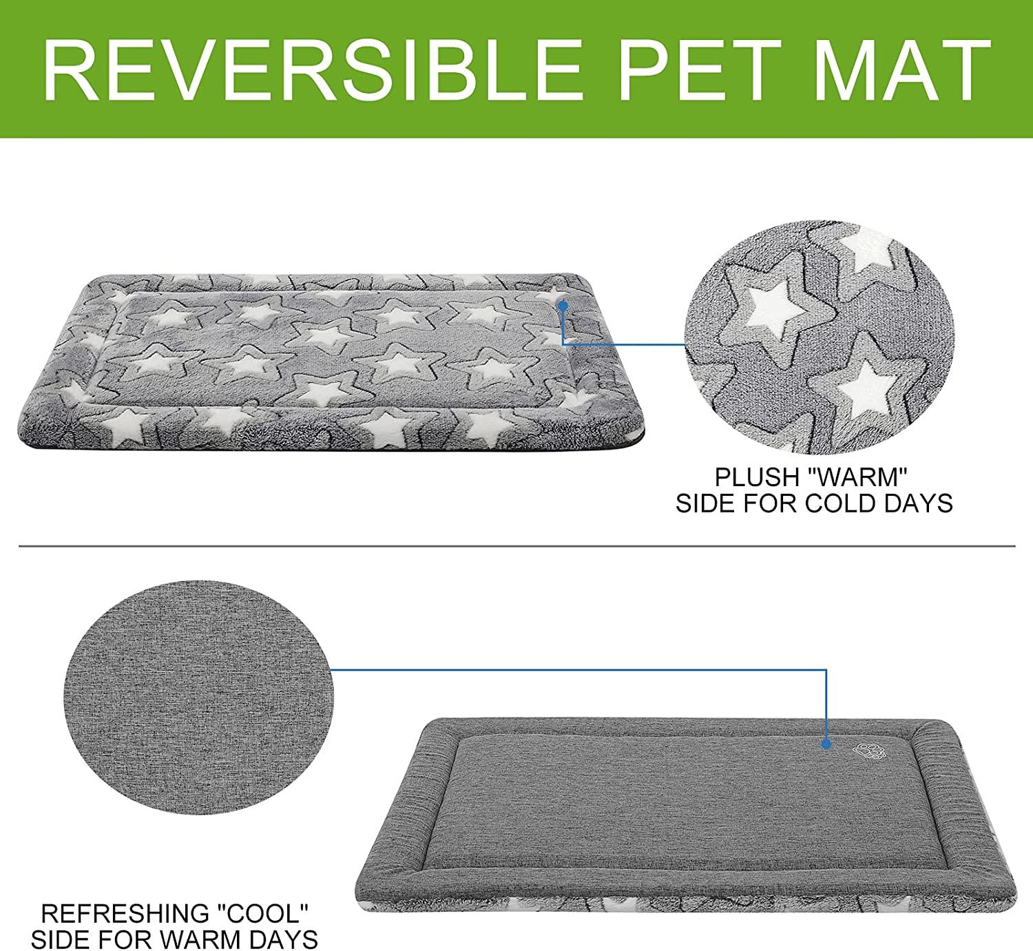 Reversible dog mat