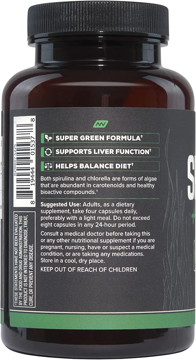 Onnit Spirulina and Chlorella Nutrient Rich Greens Supplement (80ct)
