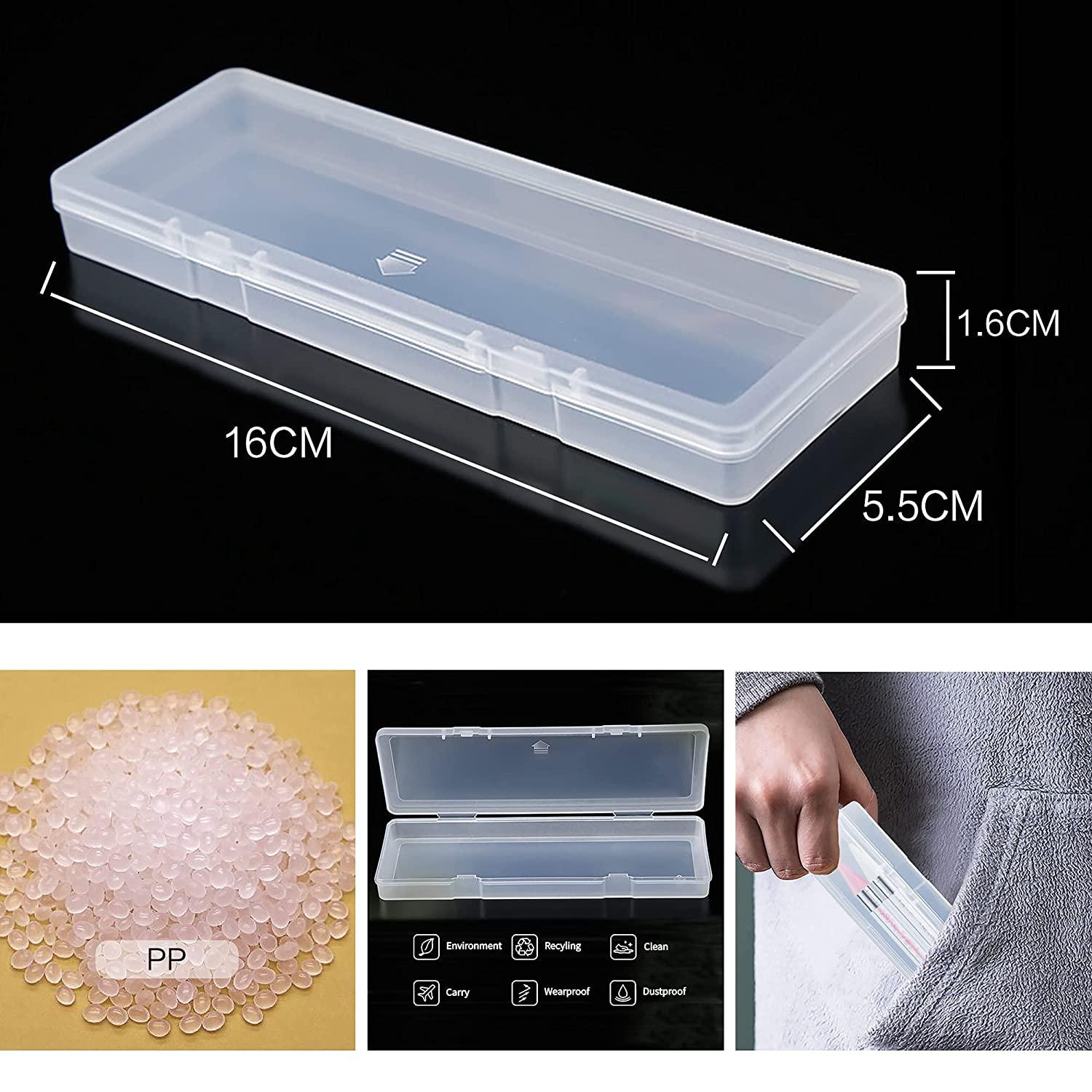 Manicure Tool Box, 8 Pieces Clear Box for Nail Tool, Transparent