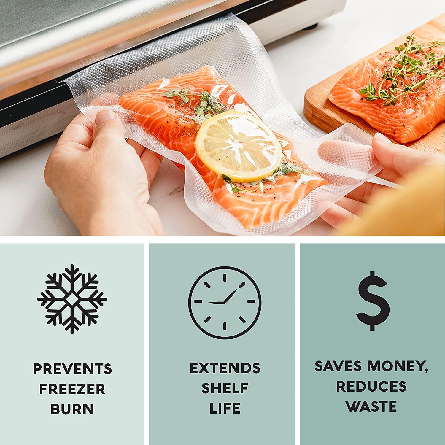 Avid Armor Vacuum Sealer Bags 11x50 Rolls 2 Pack for Food Saver, Seal a