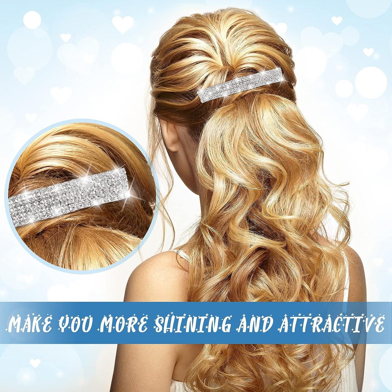Dazzling Silver CAB Rhinestone Hairpiece Set main image 1