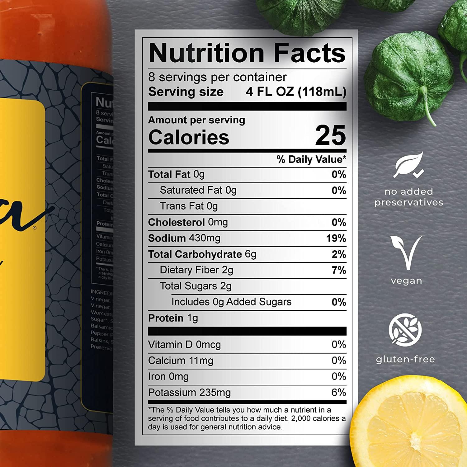 Tomato Bloody Mary Mix with Horseradish GlutenFree, Vegan, Low Carb, KetoFriendly Premium