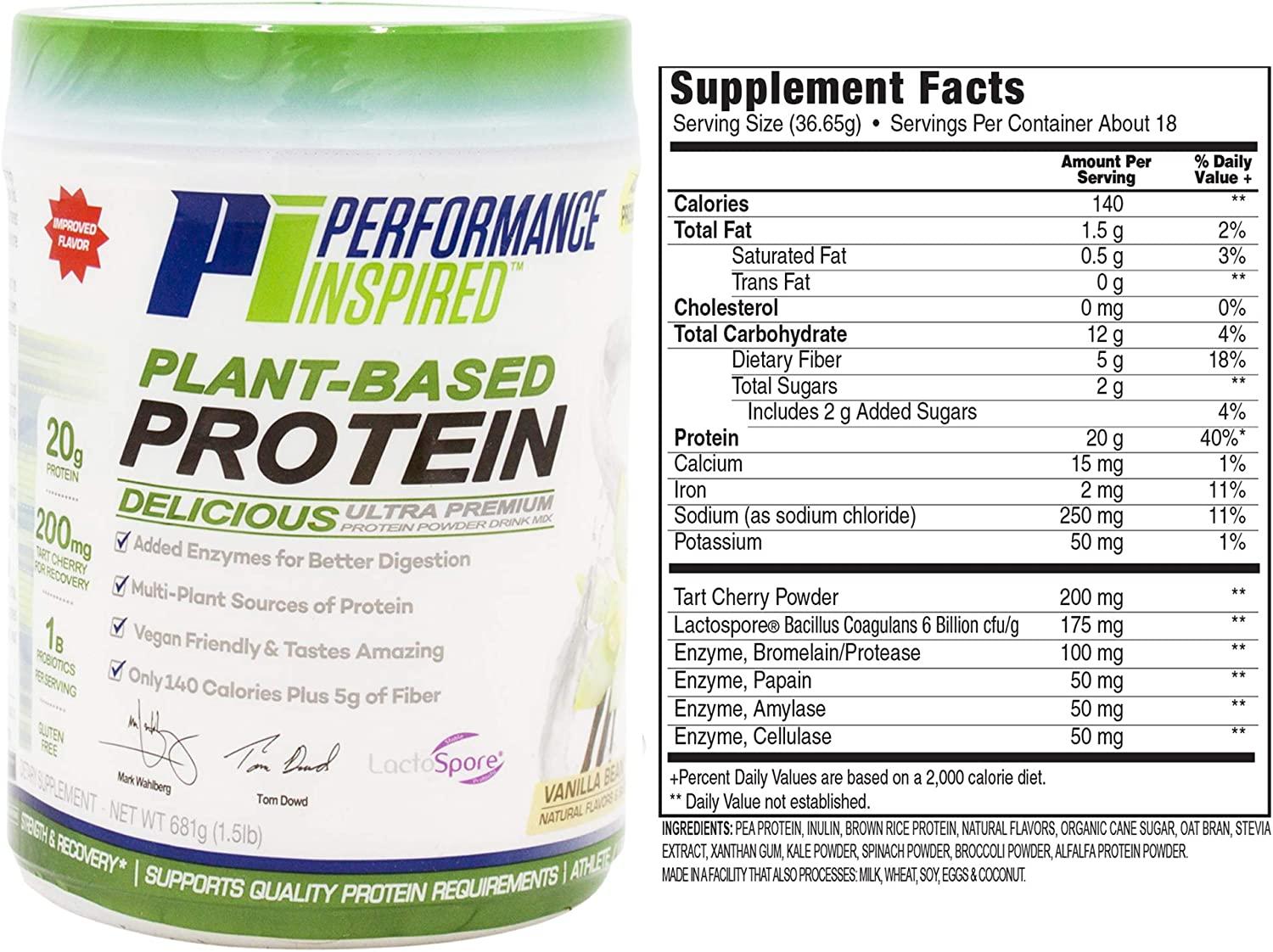 Performance Inspired PlantBased Protein Powder 20G with Probiotics