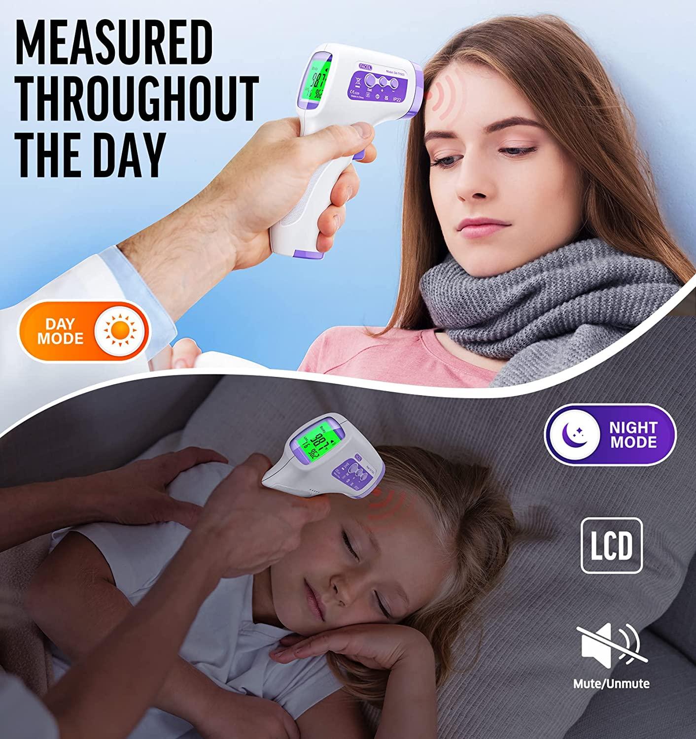 Thermometer for Adults Forehead,Touchless Thermometer for Fever,Digital
