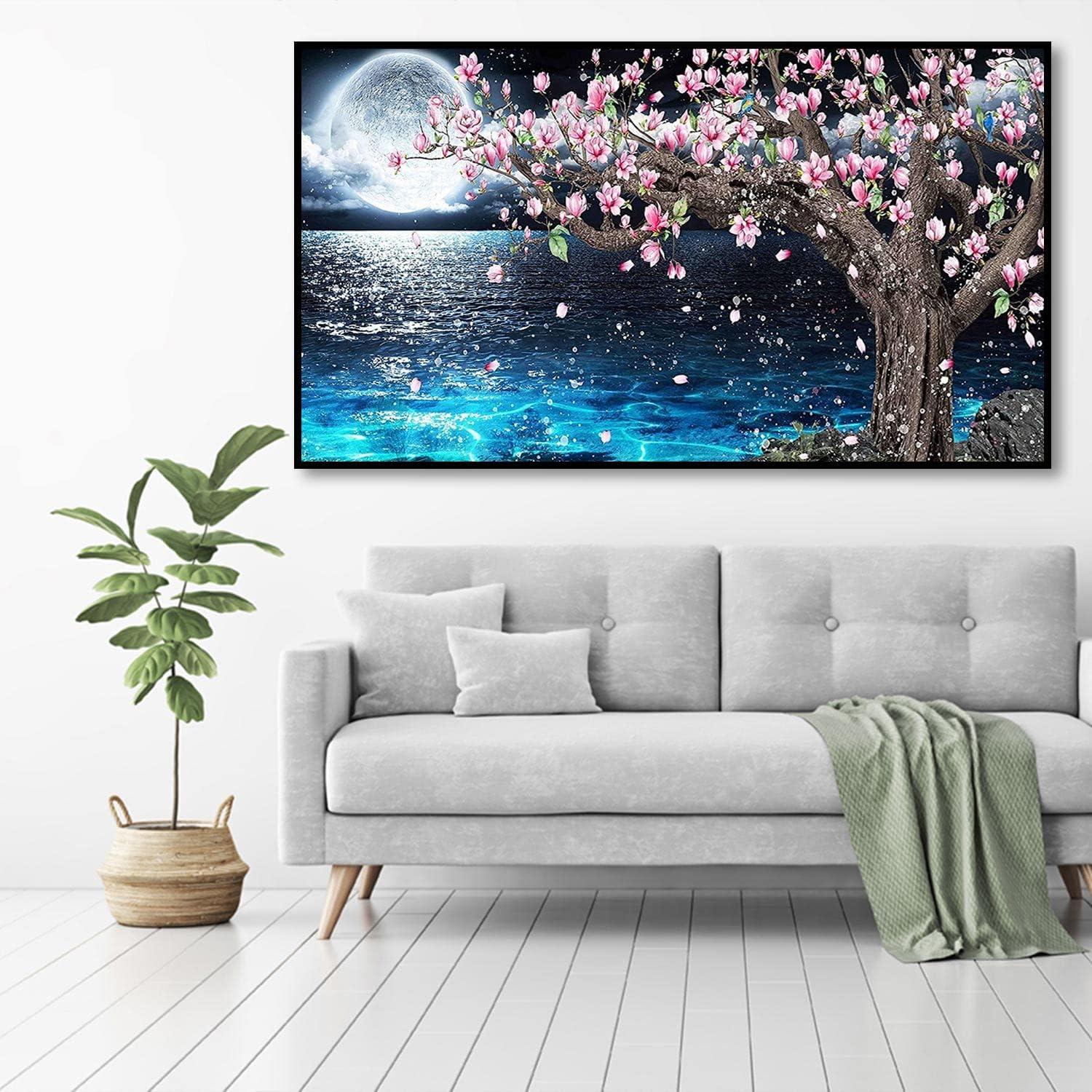  Japanese Cherry Tree Blossom Diamond Painting Kits Square Drill  Cross Stitch Pictures Wall Art Decor 8x12 : Arts, Crafts & Sewing
