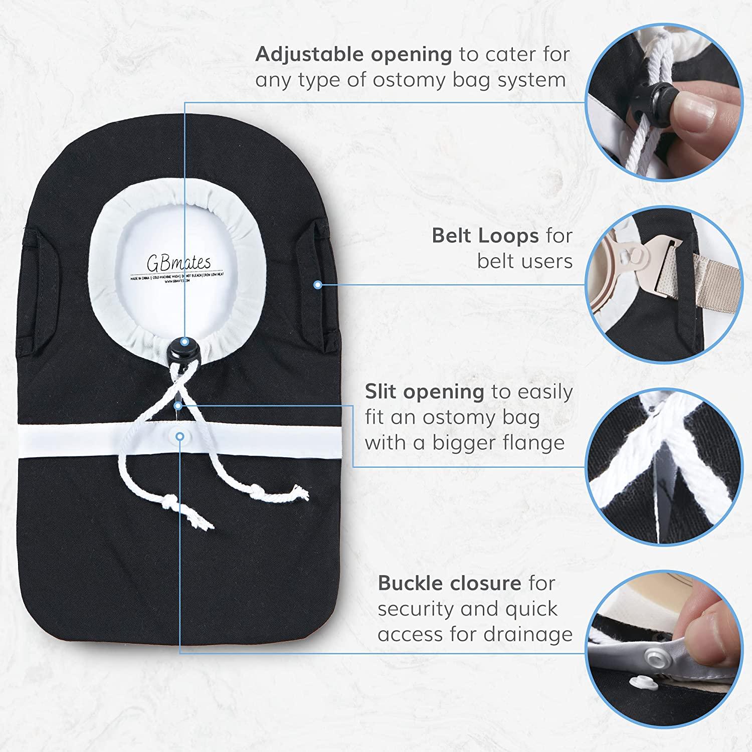 GBmates Ostomy Bag CoverWaterResistant Ostomy Pouch Liner with