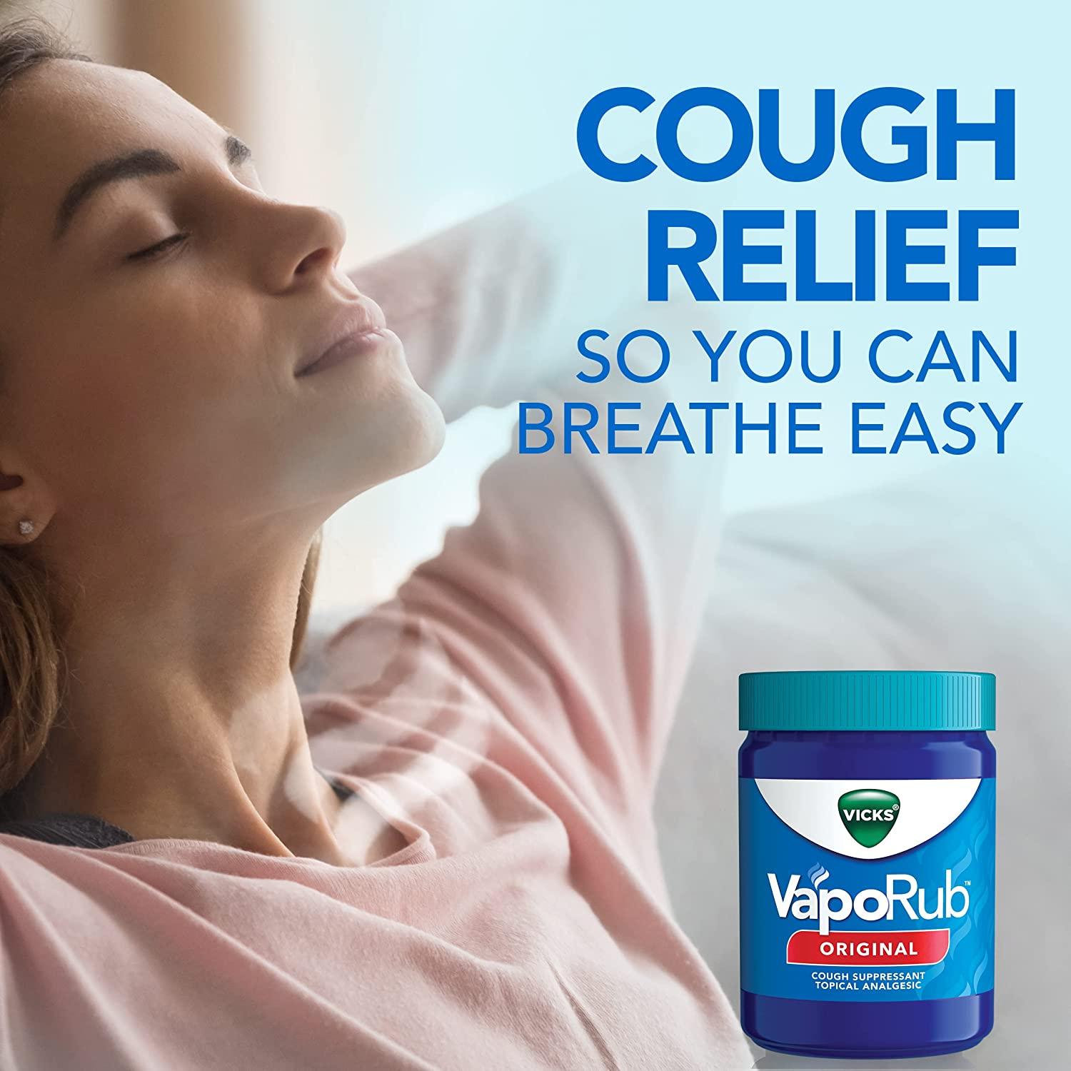 Vicks VapoRub, Chest Rub Ointment, Relief from Cough, Cold, Aches