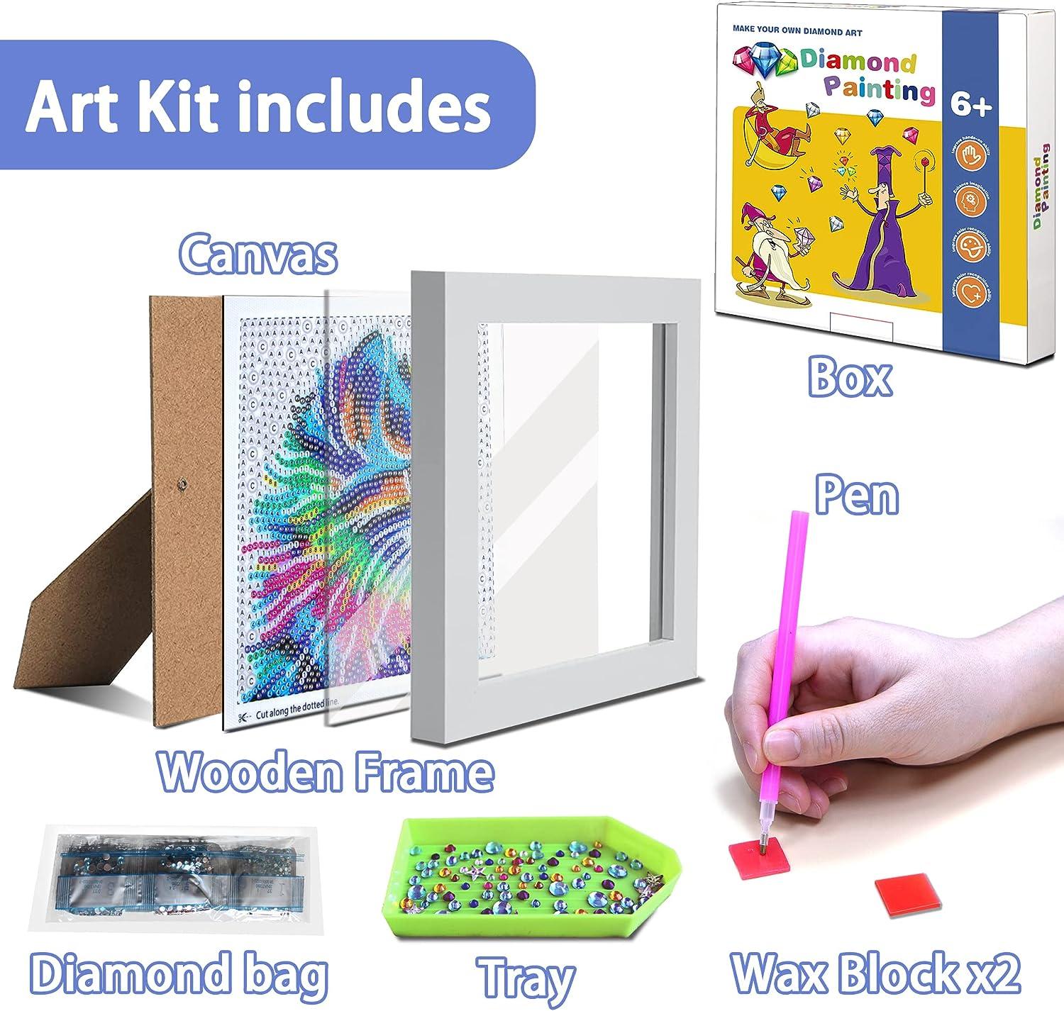  Diamond Painting Kits for Kids with Wooden Frames, 5D Diamonds  Art and Crafts for Kids, Gem Art Painting by Number Kits for Kids Girls  Boys Ages 8-12, (Owl) : Toys 