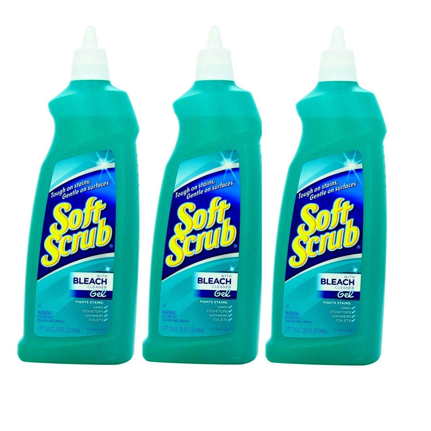 Soft Scrub with Bleach Cleaner Gel, 28.6 Fluid Ounces