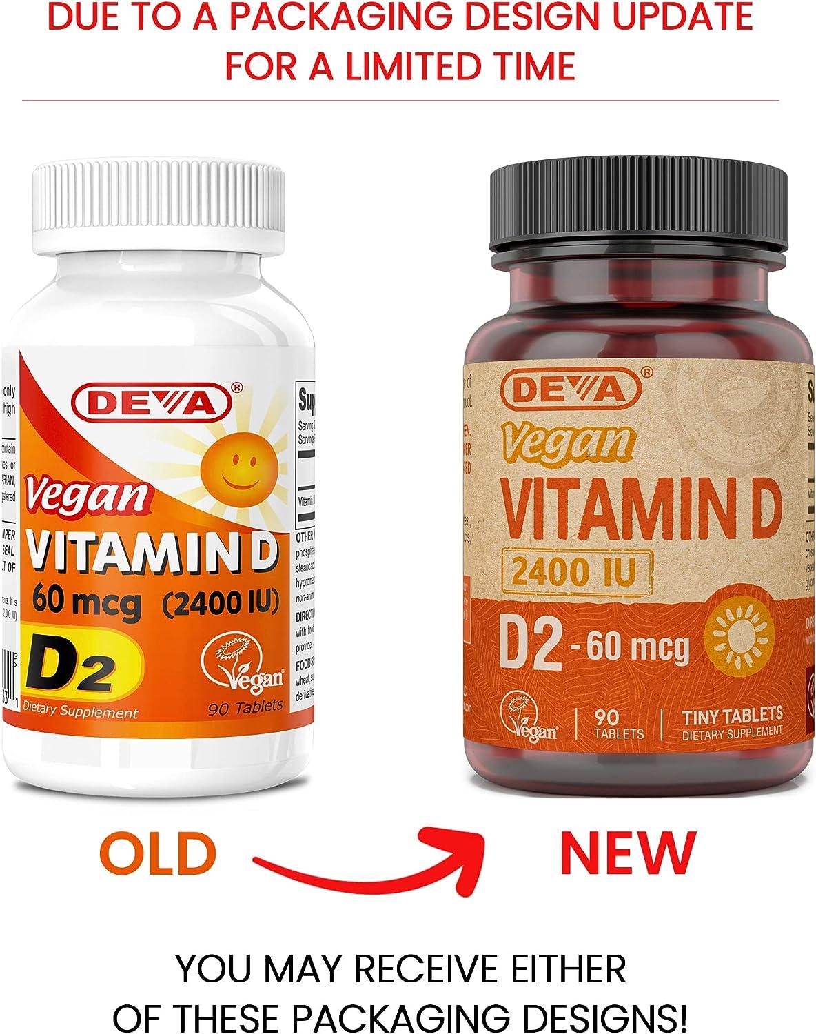 Deva Vegan Vitamin D 2400 IU 90 Tablets