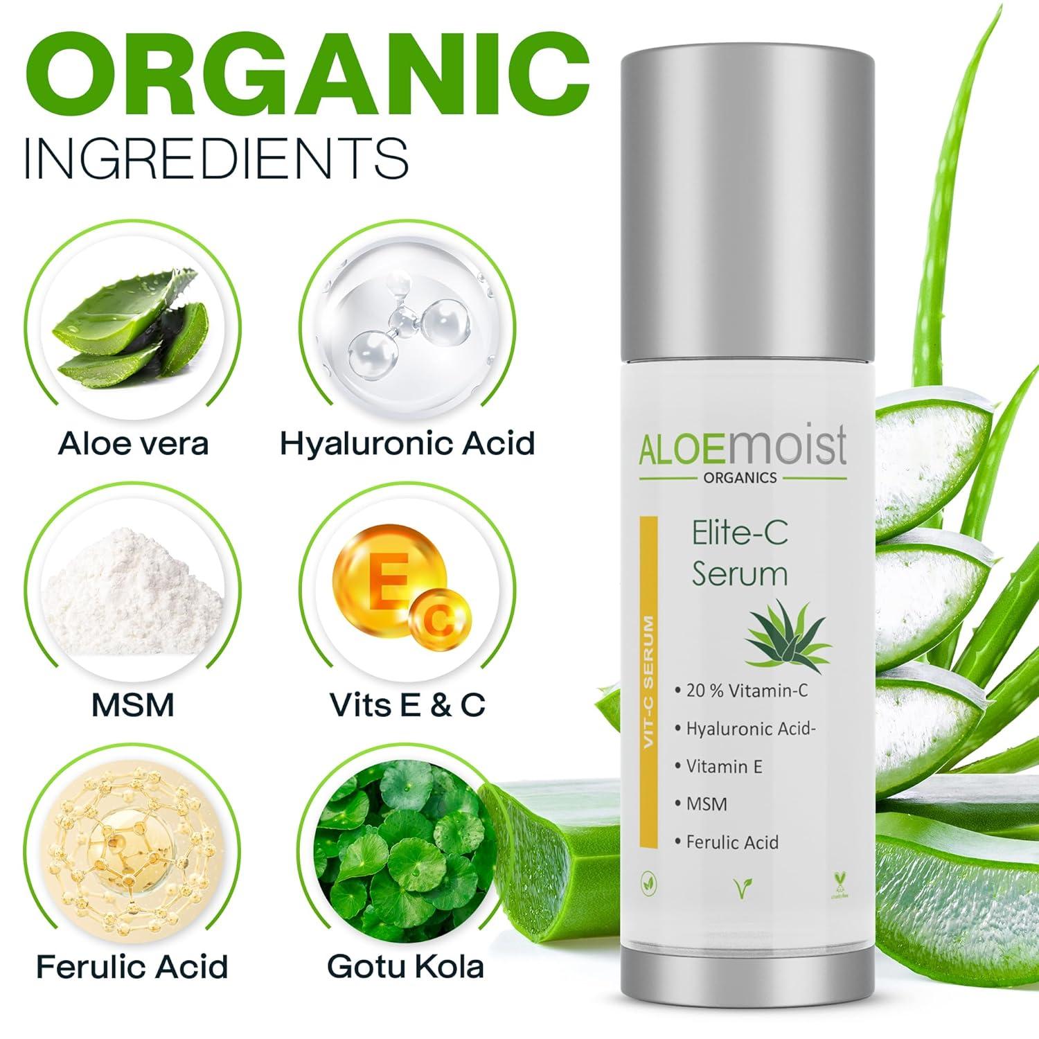 Elite Vitamin C Serum with Hyaluronic Acid & Aloe Vera - Anti-Aging Pore  Minimizer Dark Spot Corrector for Face (.5 fl oz | Buy Now with Express  International Delivery | GoSupps.com