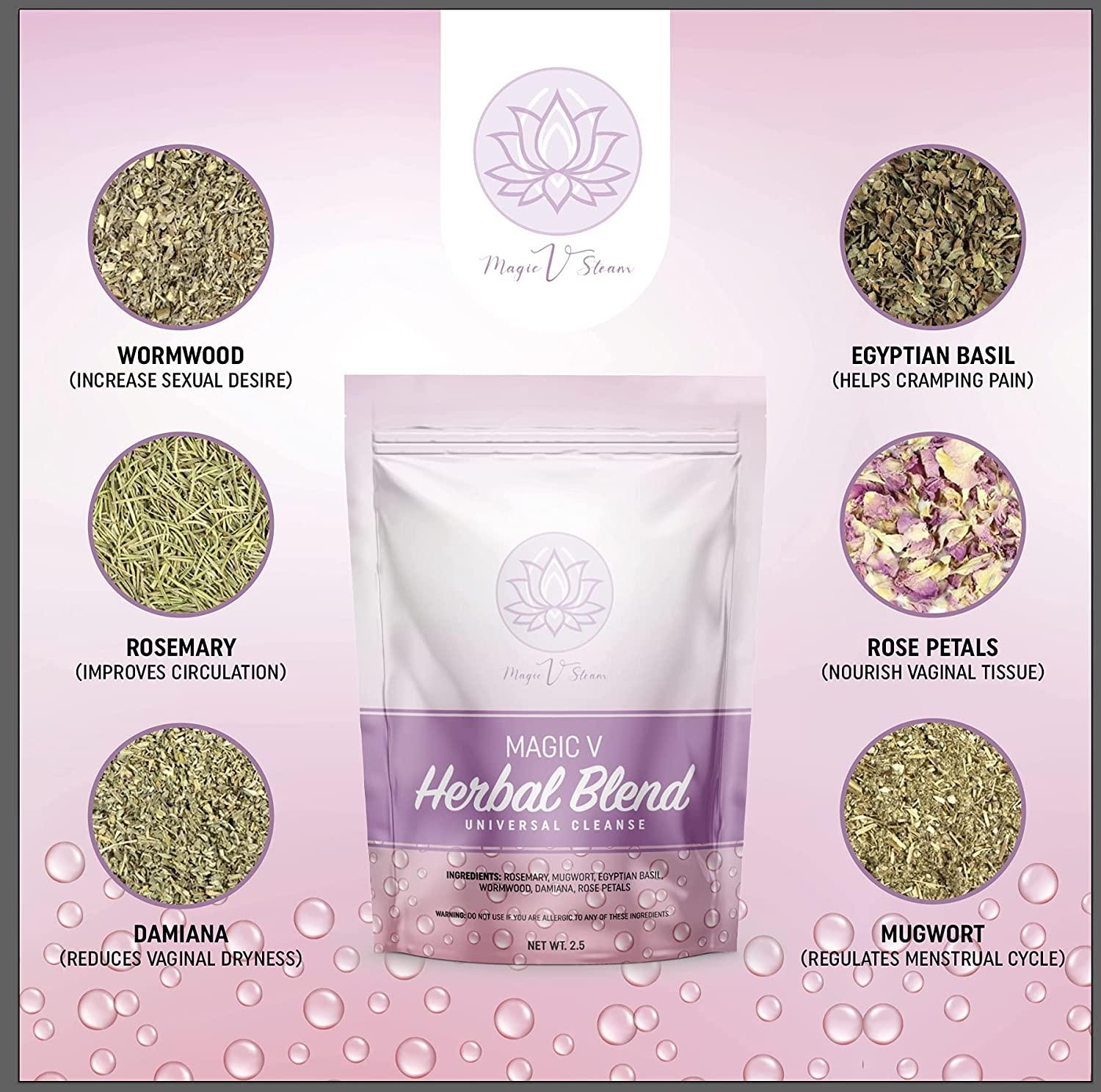 Magic V Steam Yoni Steam Kit with 6 Herbal Tea Bags for V Cleansing