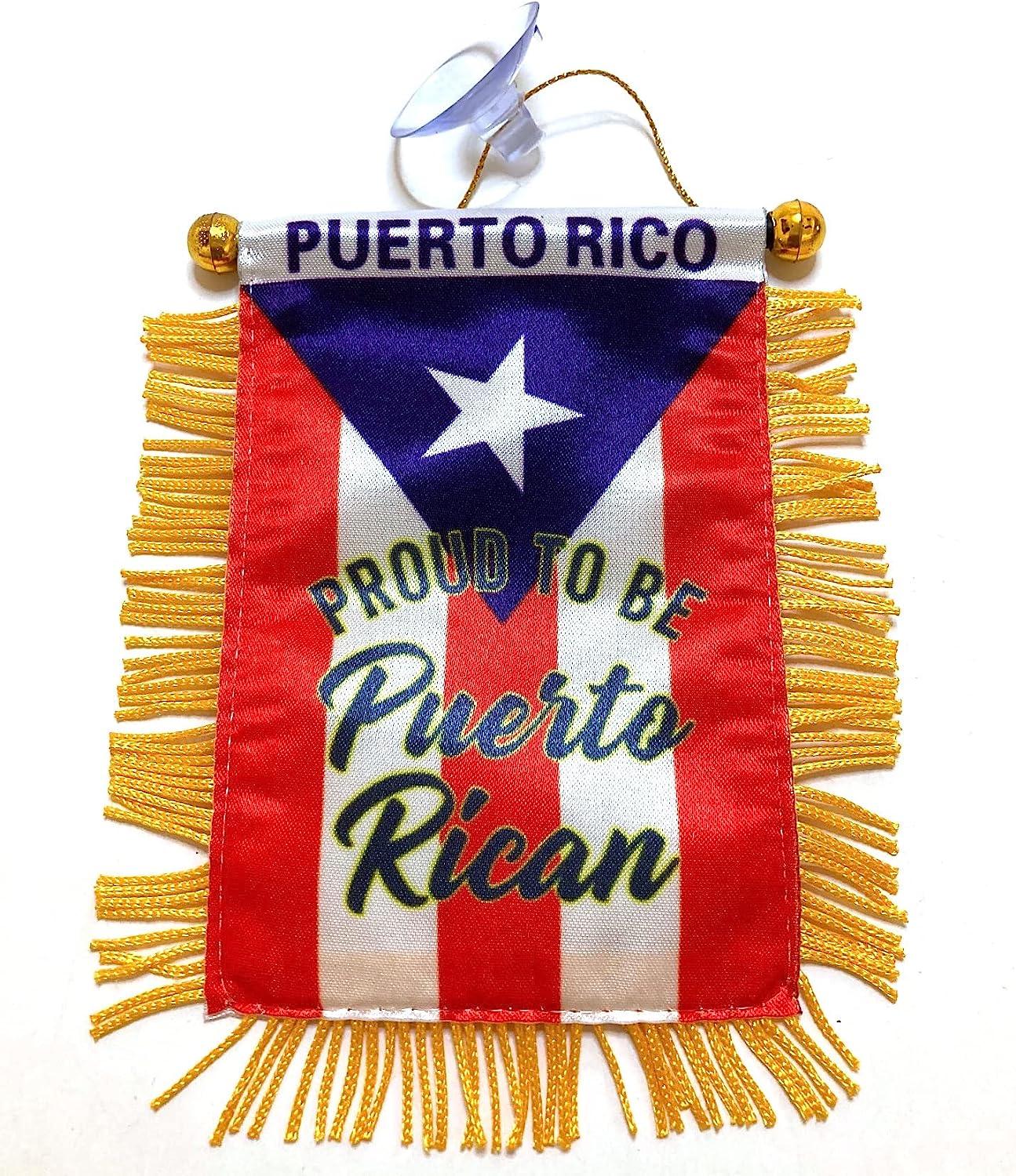 Puerto Rico Car Flag Decals - Quality Mini Window Banners for Boricua ...