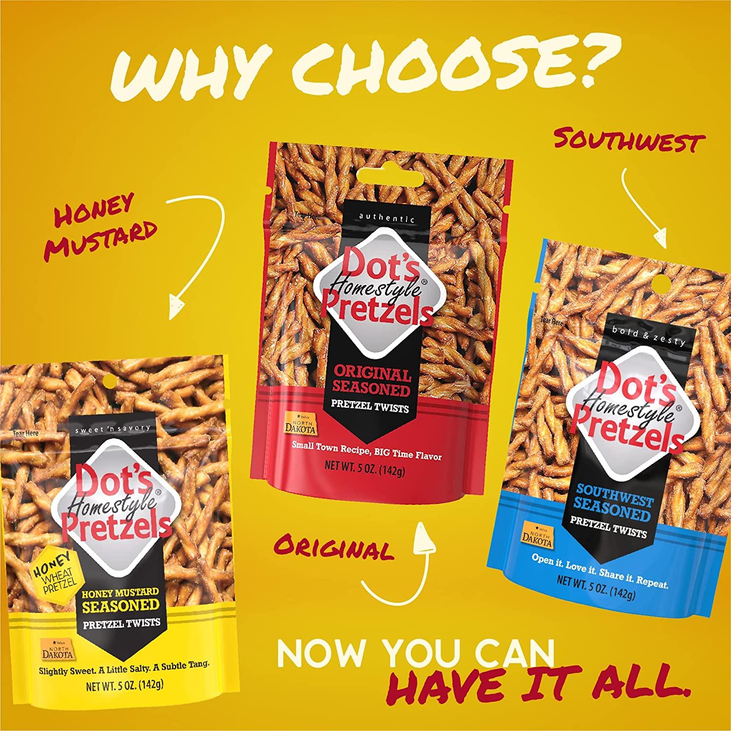 Dot's Homestyle Pretzels 5oz Snack Size Individual Packs Variety