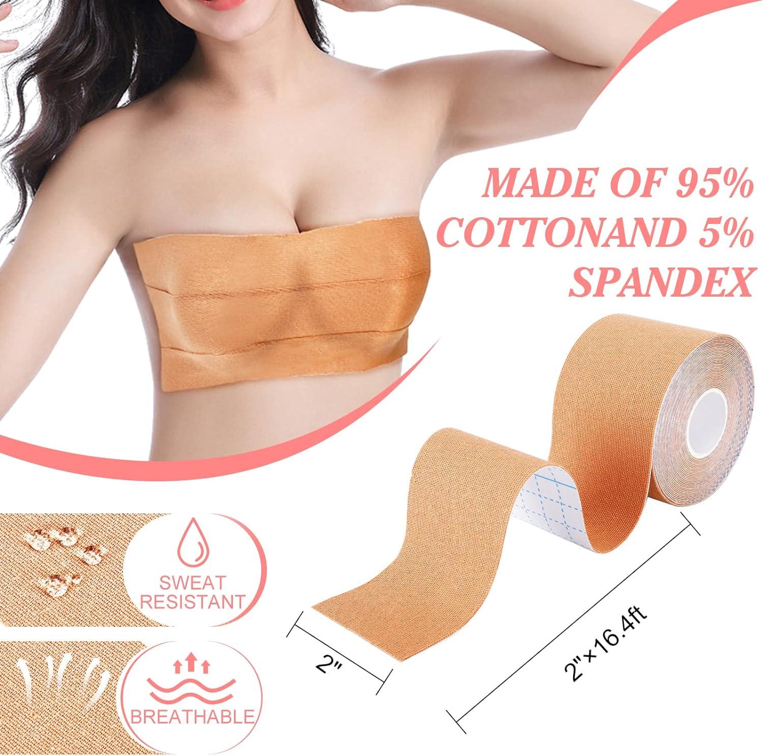 Boob Tape Boobytape for Breast Lift Bob Tape for Large Breasts  Skin-Friendly & Waterproof Breast Tape Beige