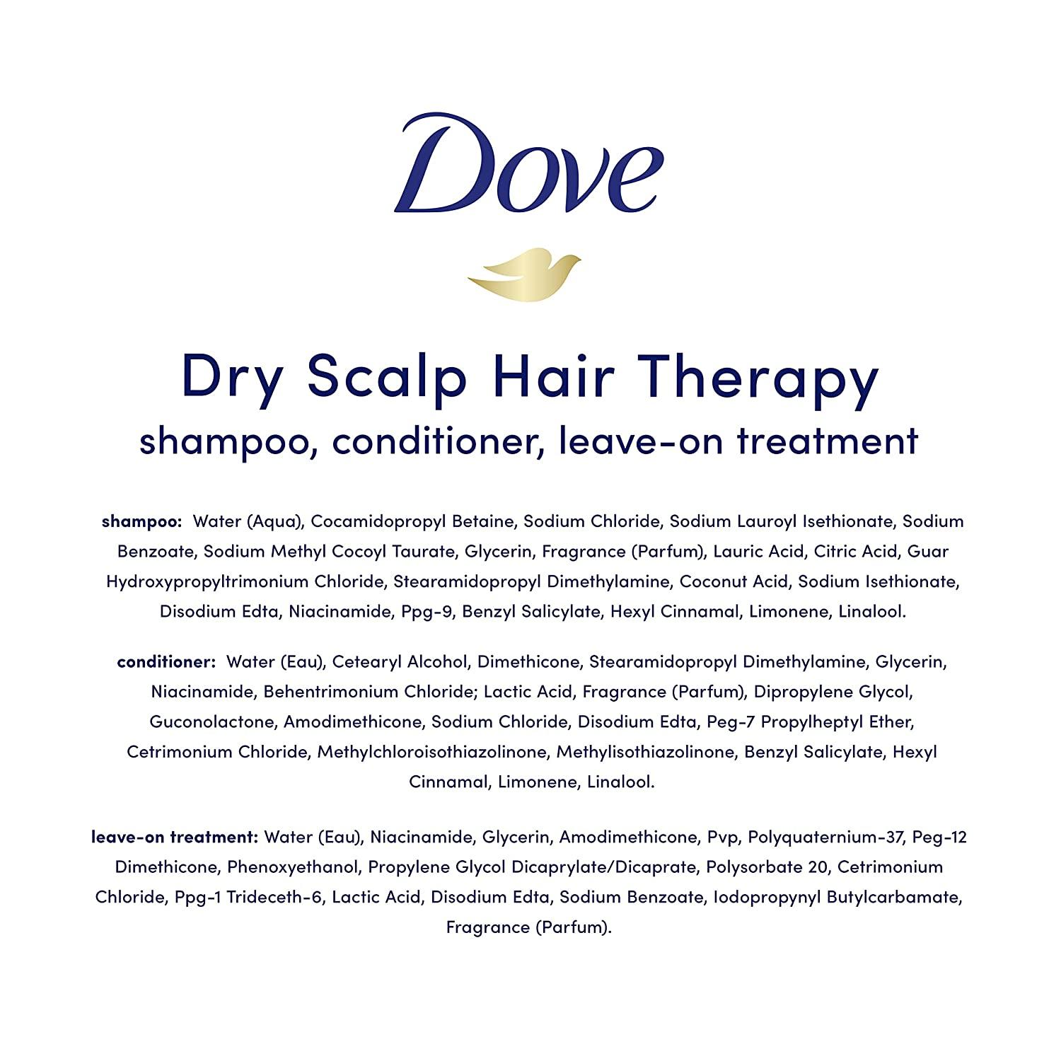 Dove Hair Therapy Regimen Hair Set for Dry Scalp Shampoo, Conditioner and  Leave-On Scalp Treatment with Vitamin B3 3 Count
