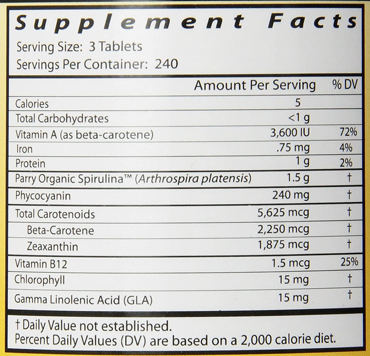 Healthy Orgins Organic and Kosher Spirulina Tablets, 500 Mg, 720 Count