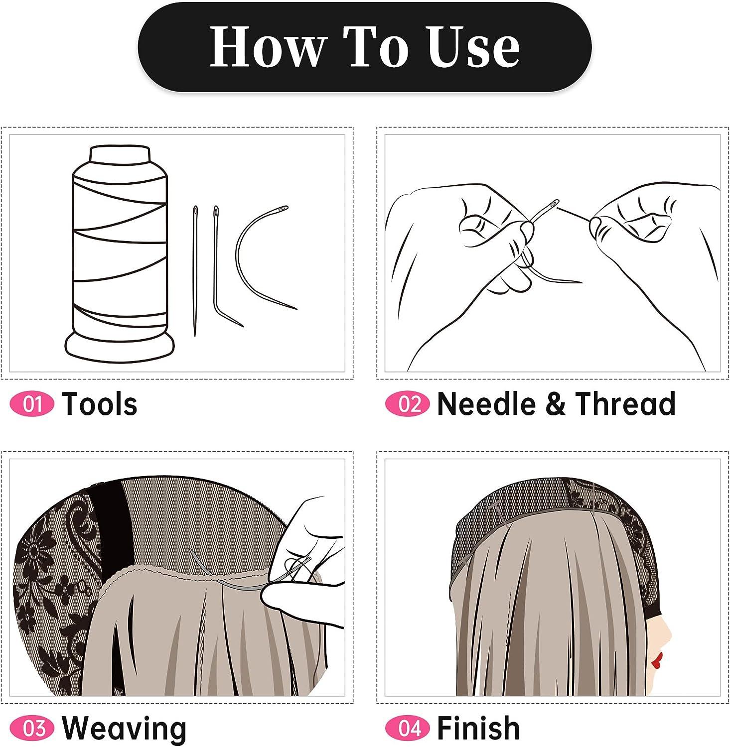 Hair Thread For Weave Needle And Thread Kit Hand Sewing Needle For