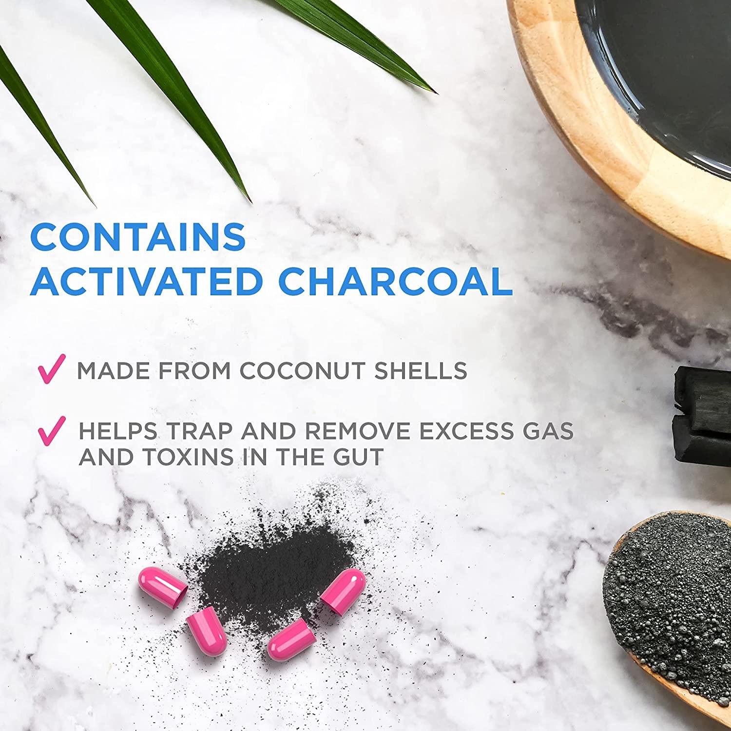 Charcocaps Fast Acting Gas Relief for Bloating & Flatulence, Drug Free