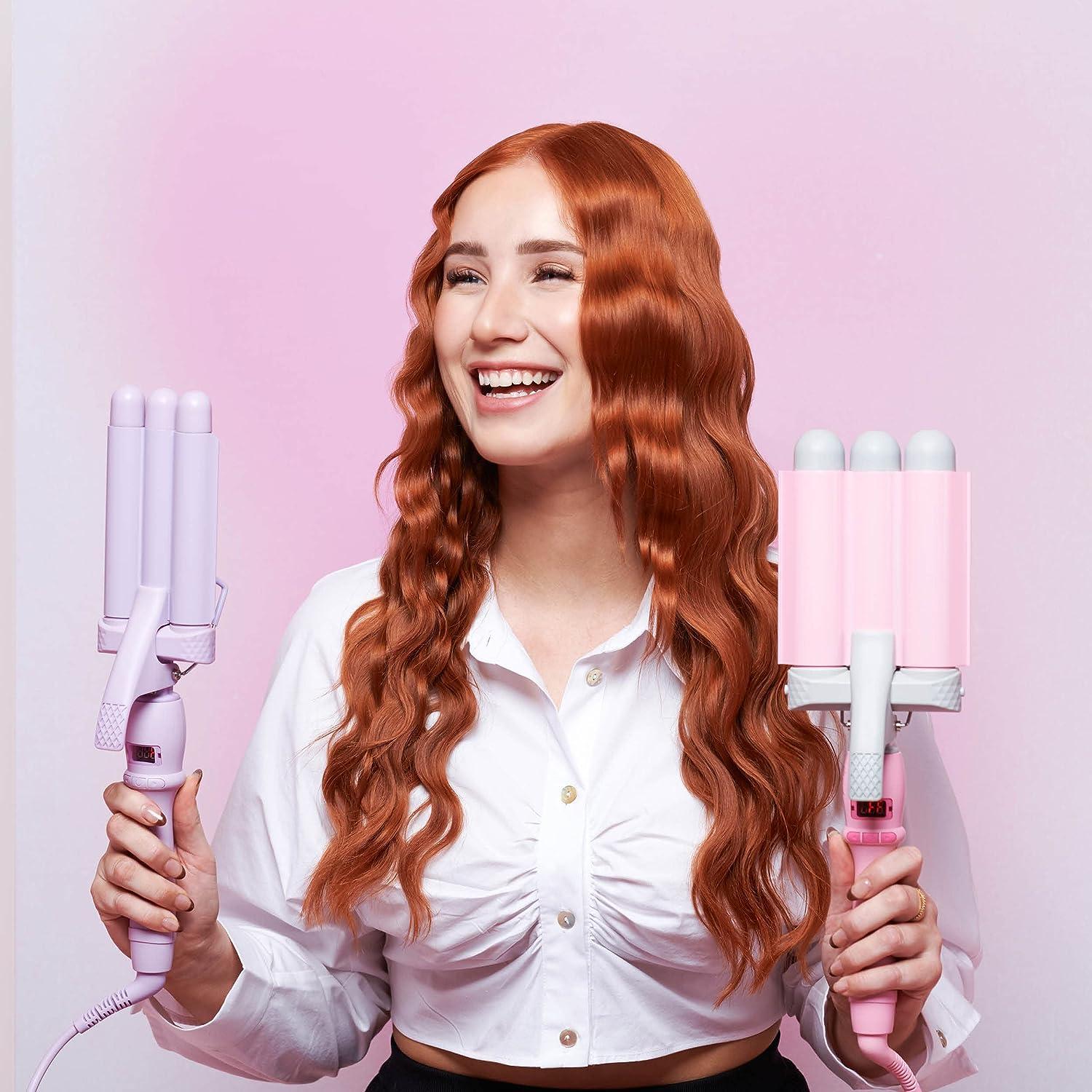 Mermade Hair PRO Waver 32mm Pink | Triple Barrel Deep Waver