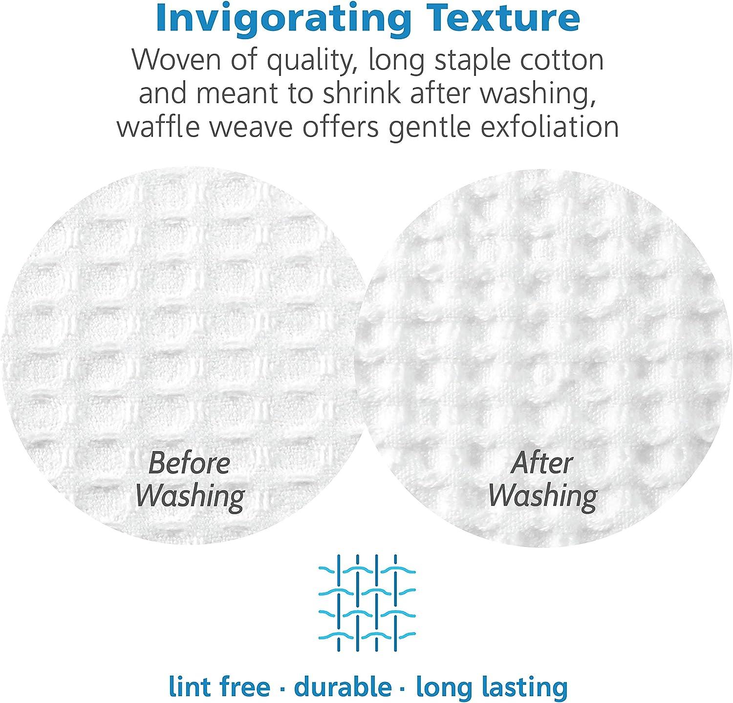 GILDEN TREE Waffle Weave Hand Towels for Bathroom Quick Drying Lint Free  Thin, Classic Style (White)