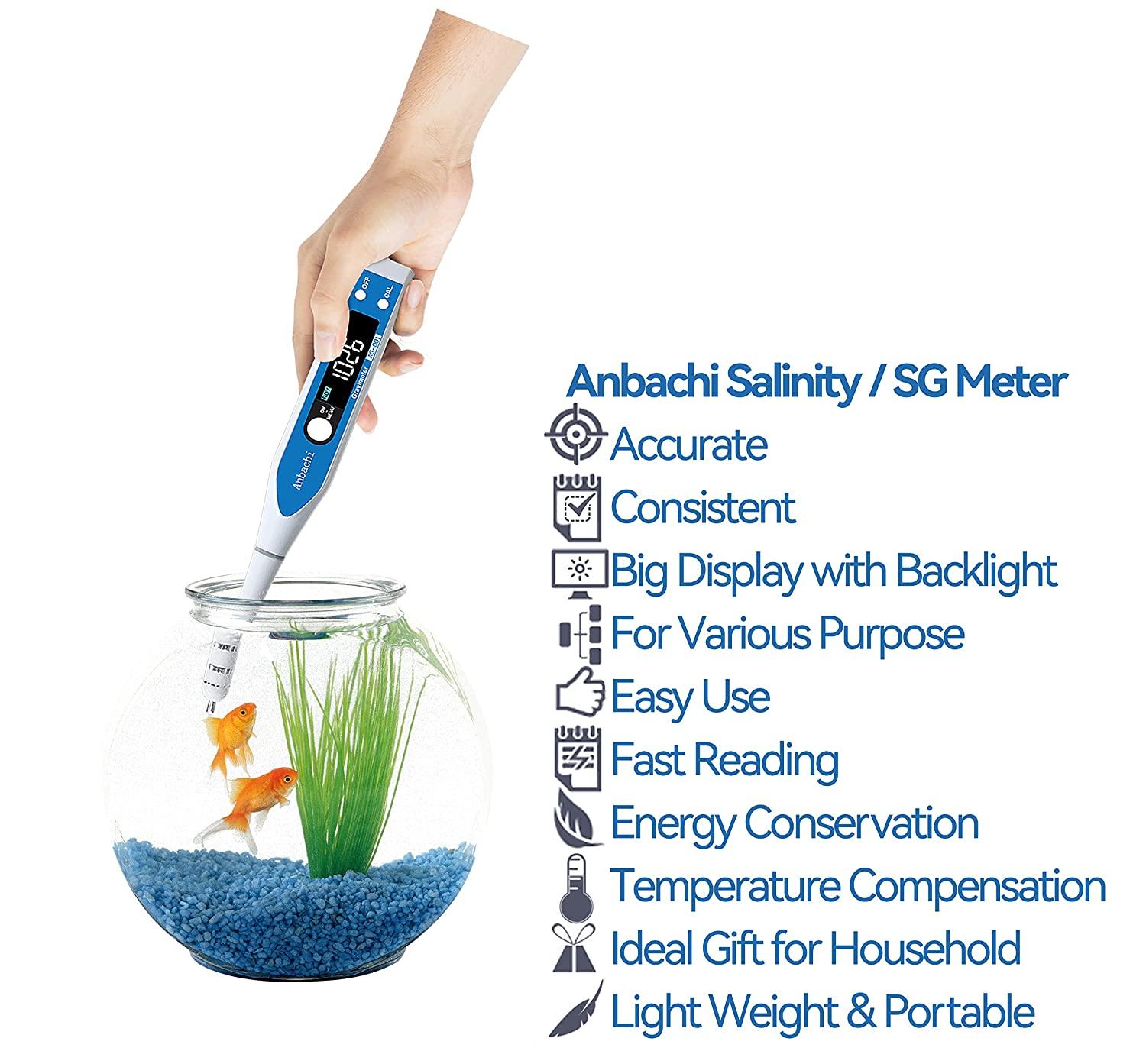 Digital Saltwater Meter High Accuracy 3in1 Salinity Tester for