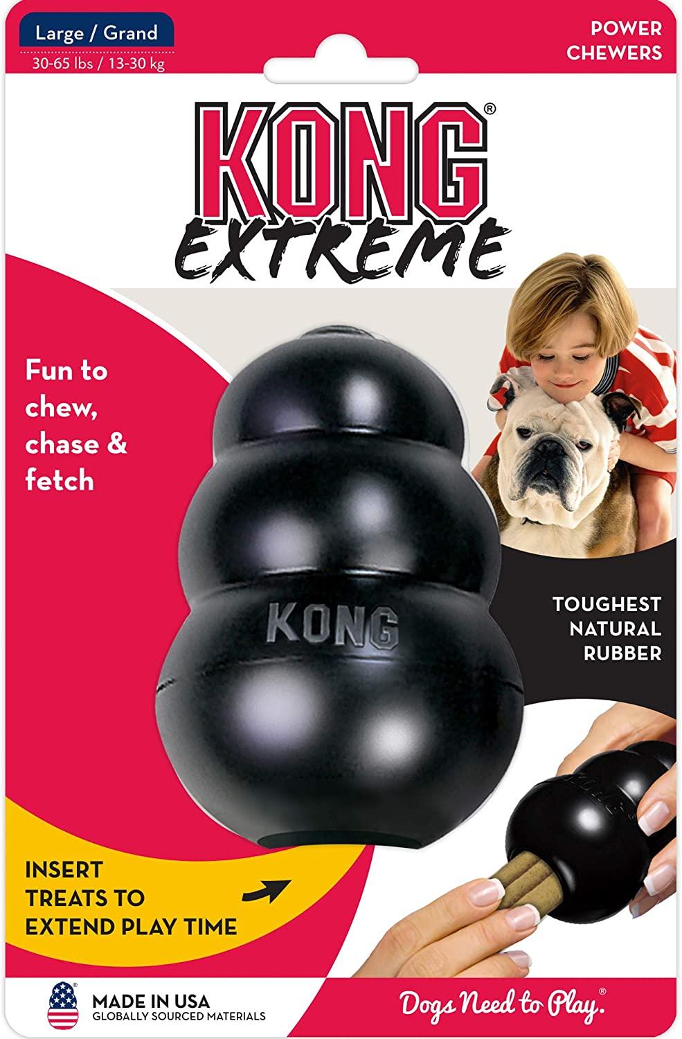 KONG - Puppy Toy Natural Teething Rubber - Fun to Chew, Chase and