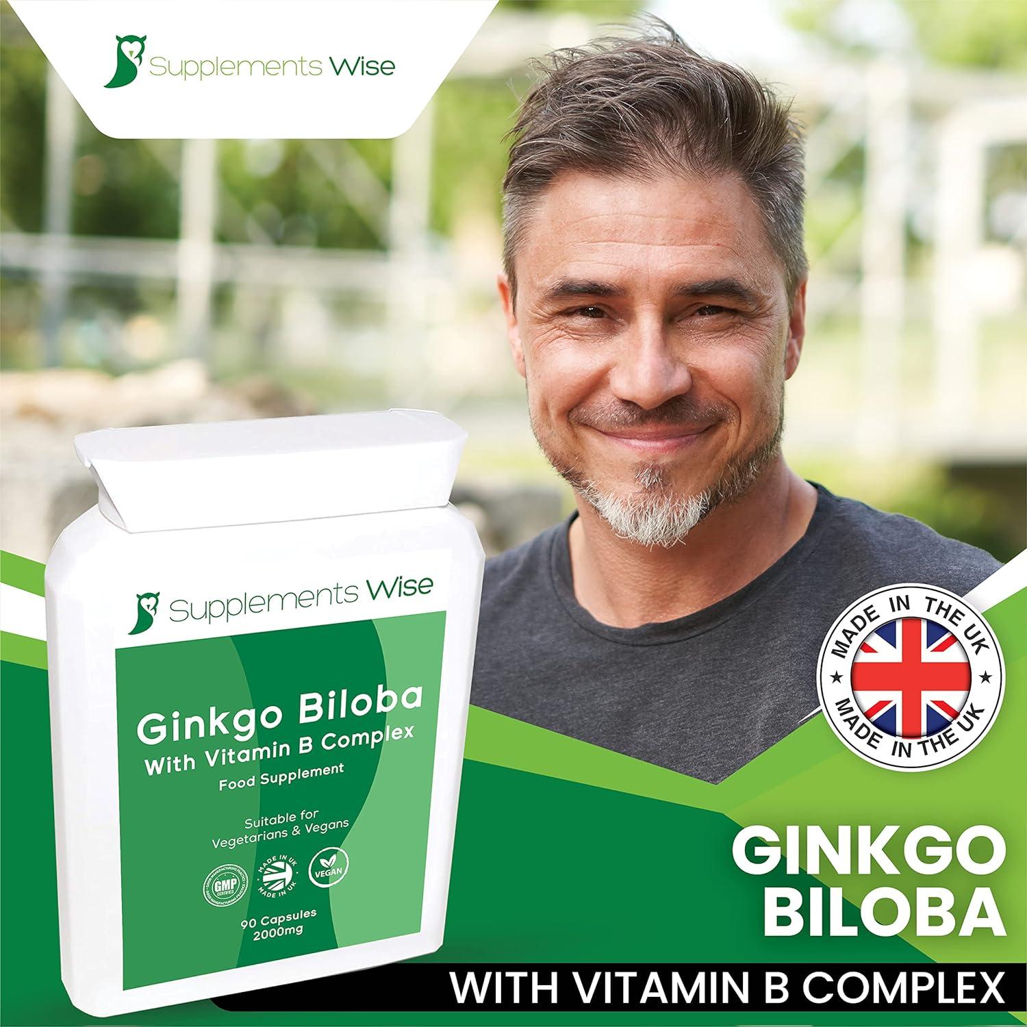 Ginkgo Biloba Capsules 90 x 2000mg Dizziness and Vertigo Treatment Focus Tablets