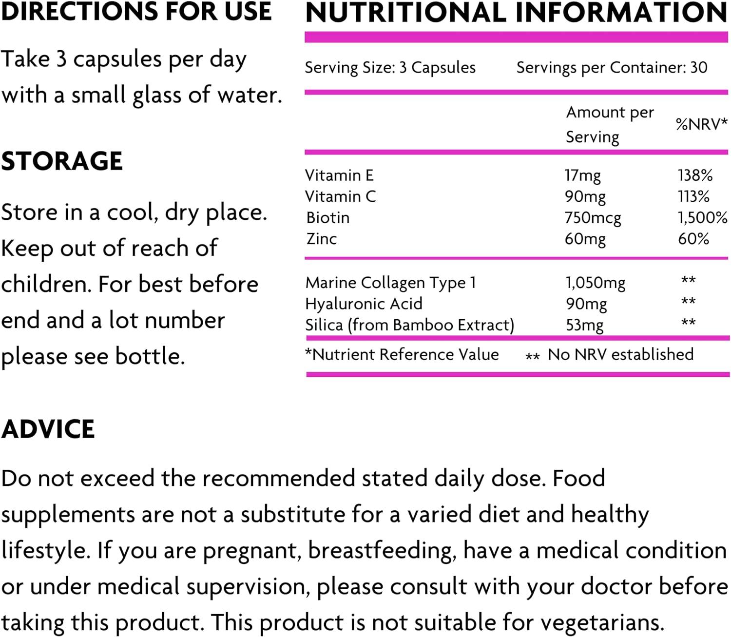Sustainable Marine Collagen Supplement for Women Powerful Type 1