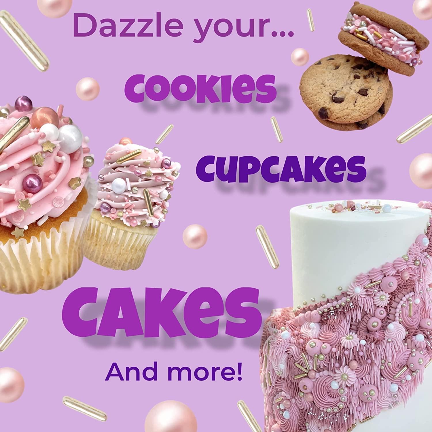 Sprinkles Rose gold sprinkle Pink and gold sprinkles Sprinkle mix