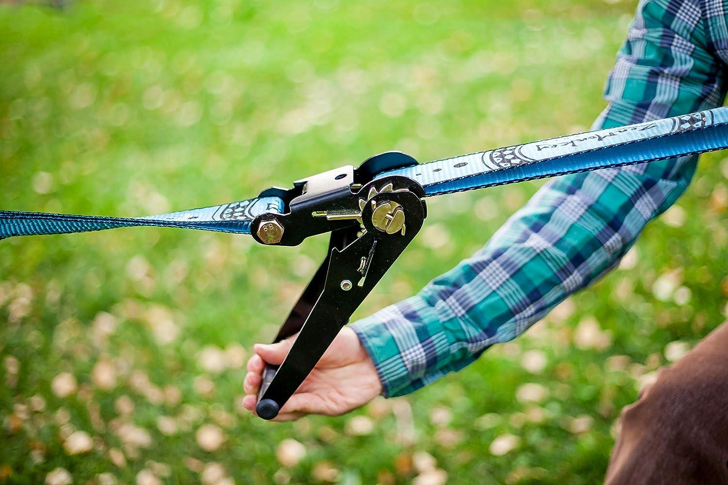 ZenMonkey Slackline Kit with Tree Protectors, Cloth Carry Bag and