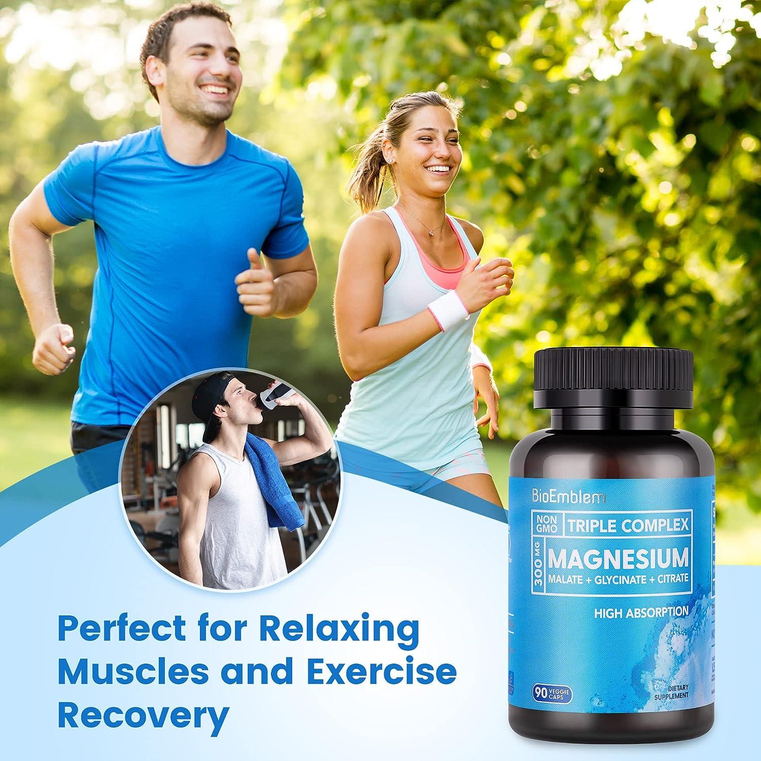 BioEmblem High Absorption Triple Magnesium Complex 300mg Supports