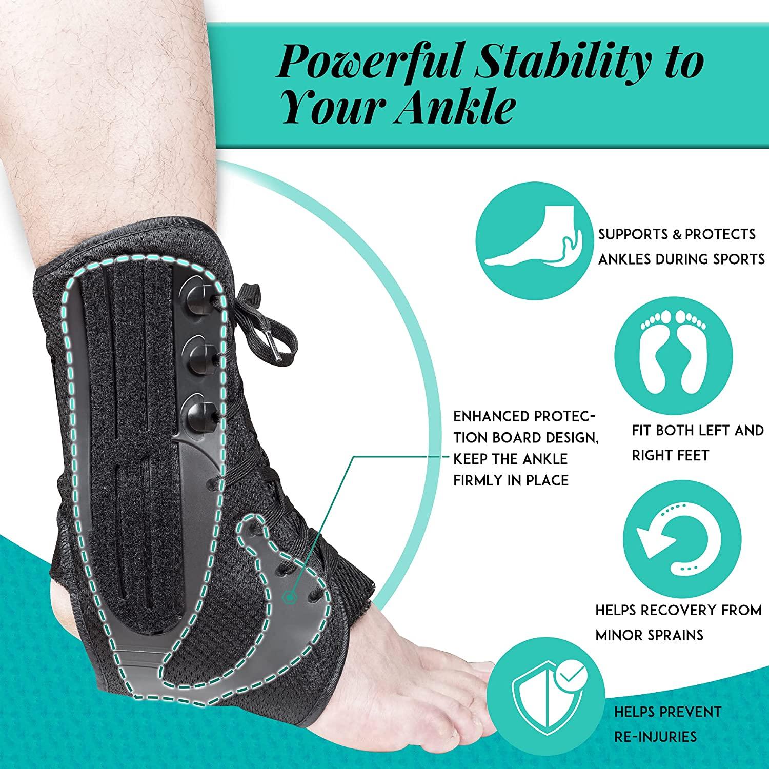 1pcs Ankle Support Brace With Side Stabilizers For Men & Women, For Sports  Injury Recovery Ankle, Strong Stabilization