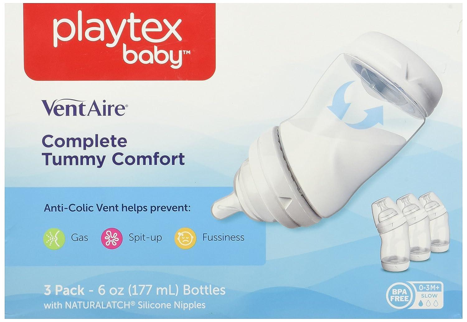 Playtex VentAire Wide Bottle - 6 oz - 3 ct