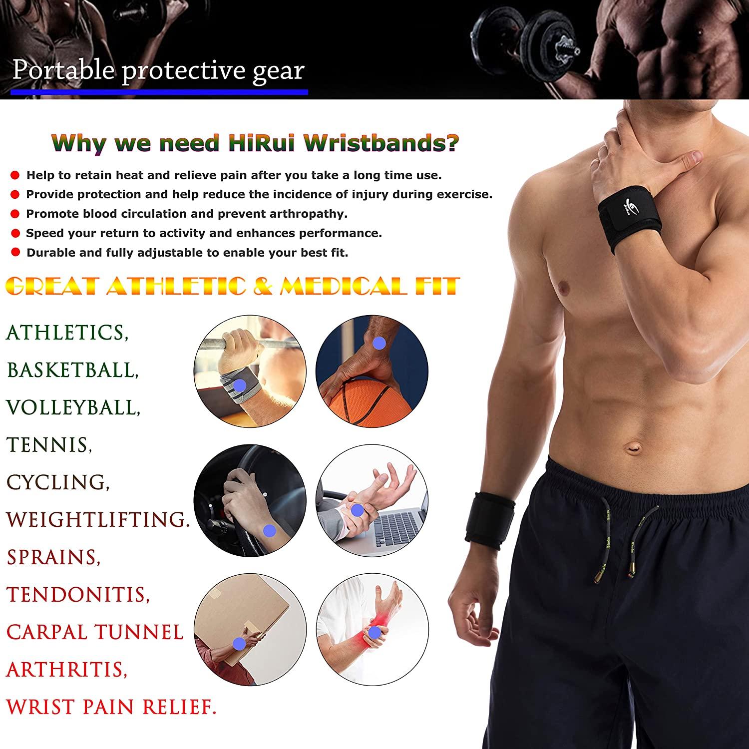 HiRui Wrist Compression Strap Wrist Brace Wrist Band Wrist Support for