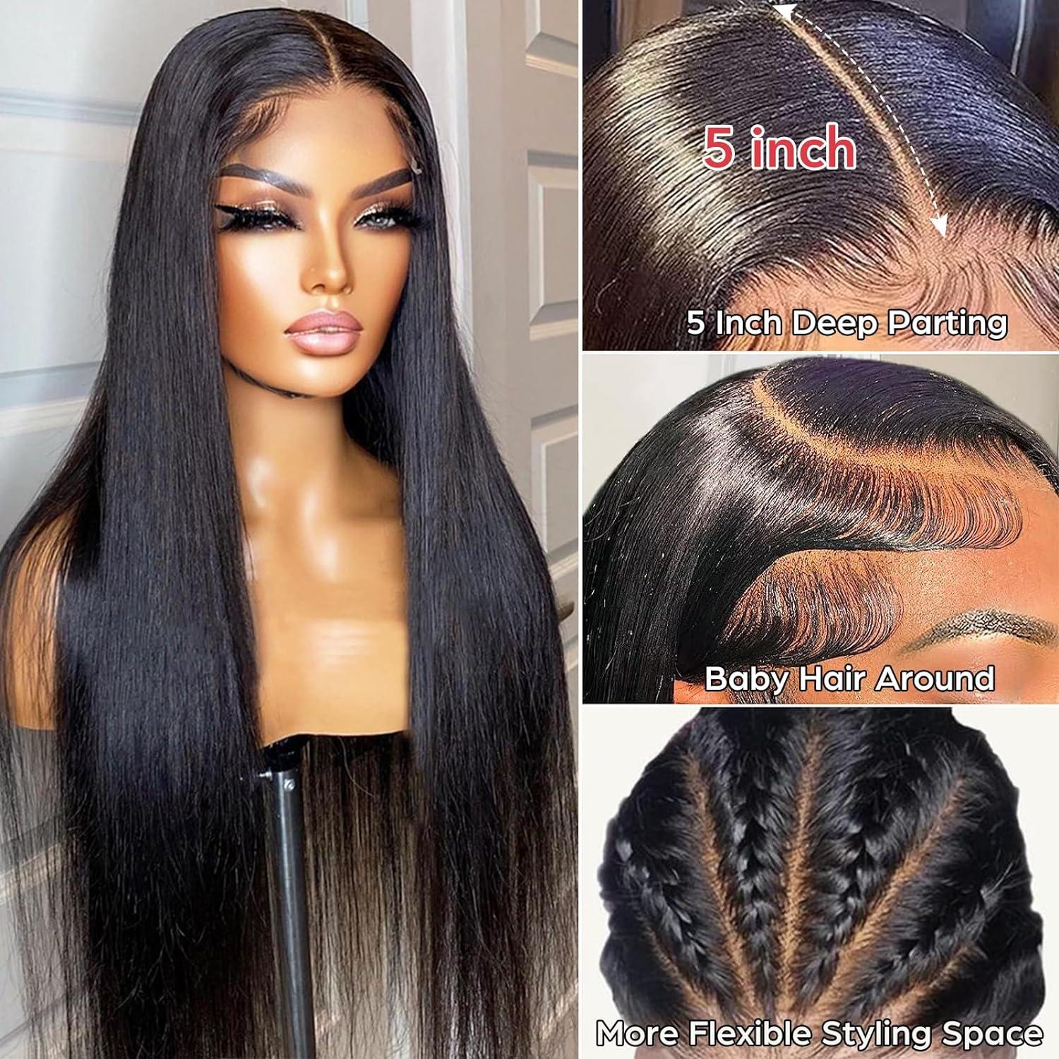 Lace front wigs with 5 inch parting discount