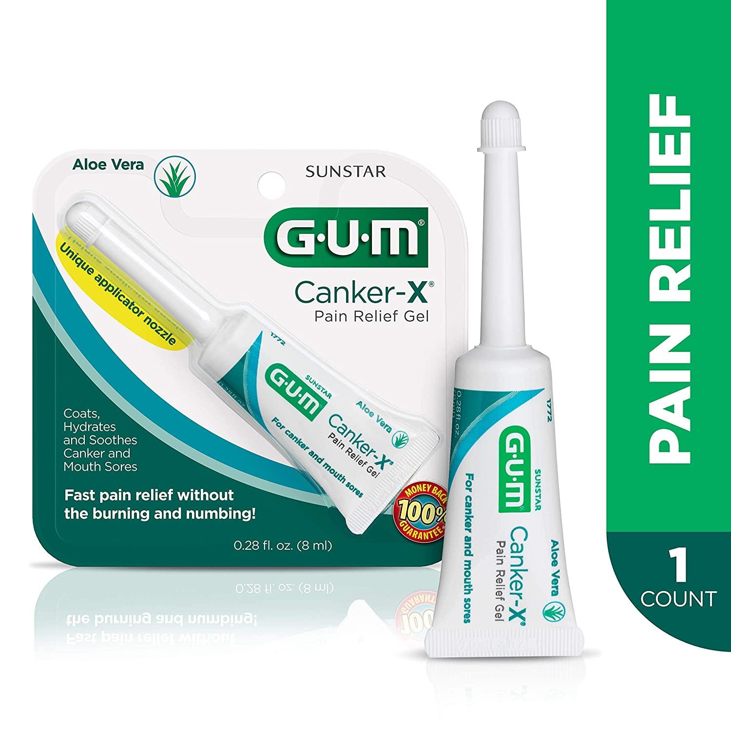 GUM CankerX Pain Relief Gel, 0.28 Ounce Tube