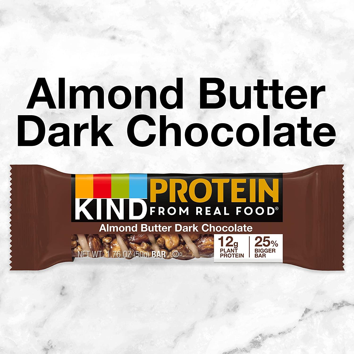 KIND Protein Bars Almond Butter Dark Chocolate Gluten Free 12g Protein