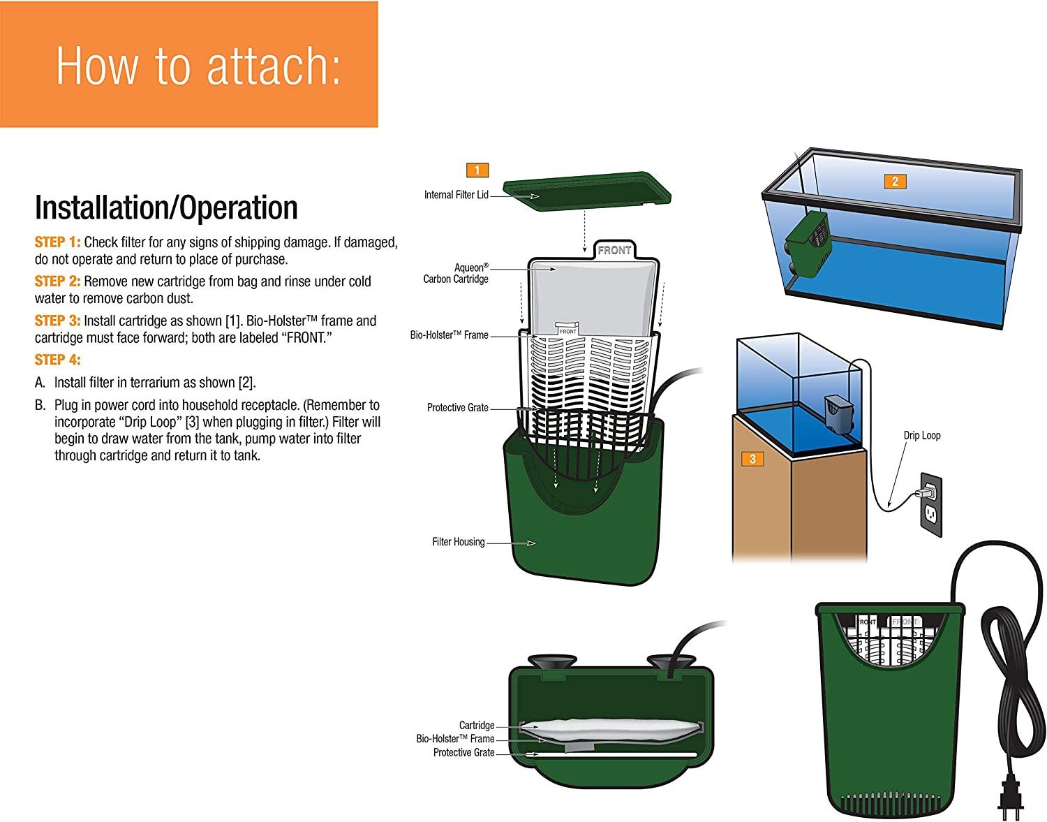 Zilla Aquatic Reptile Internal Filter 20 Gallons | Buy Now with Express ...