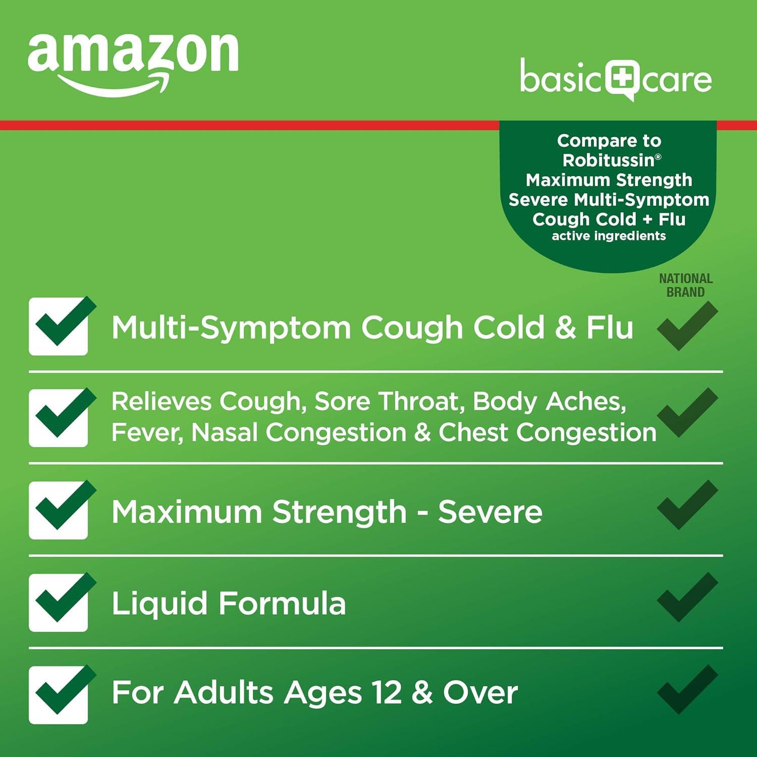 Amazon Basic Care Tussin Severe CF Max Syrup MultiSymptom Cough Cold