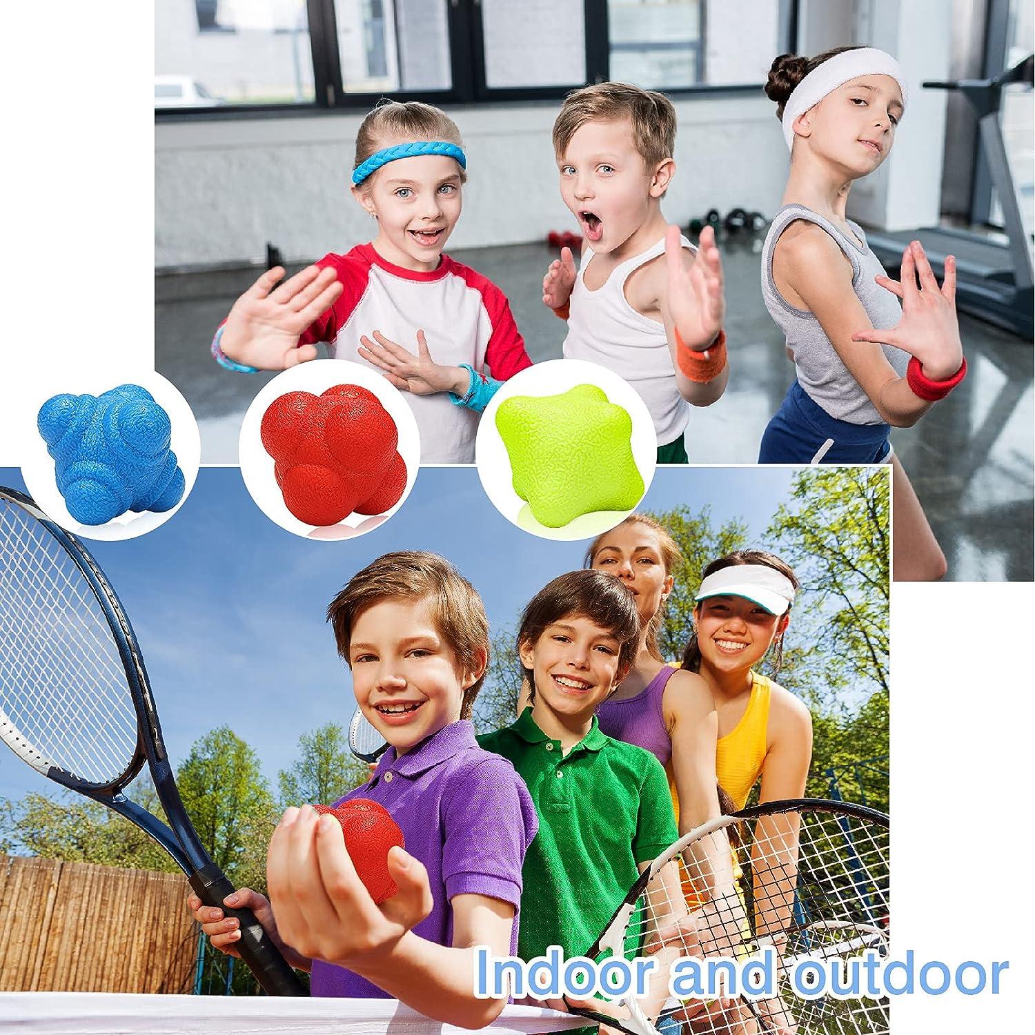 3Piece Reaction Ball Set for Agility & Coordination Training Blue