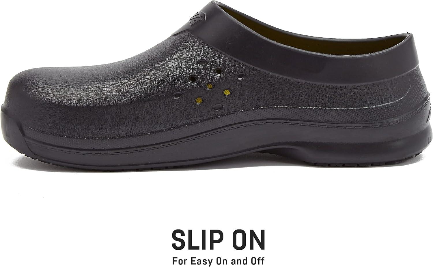 Avia Flame Slip Resistant Clogs for Women Black, Size Slip