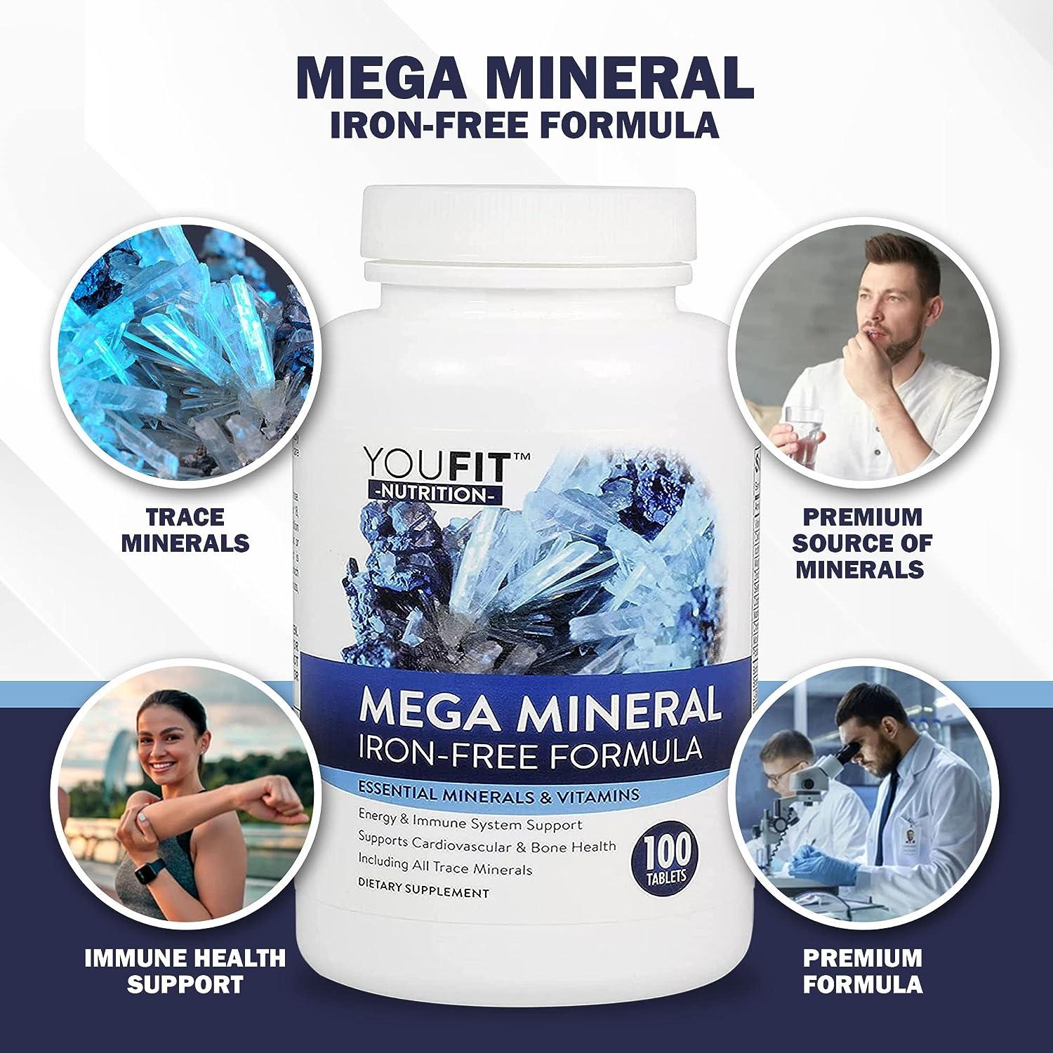 Youfit Nutrition Mega Minerals Supplement 72 Trace Minerals Immune