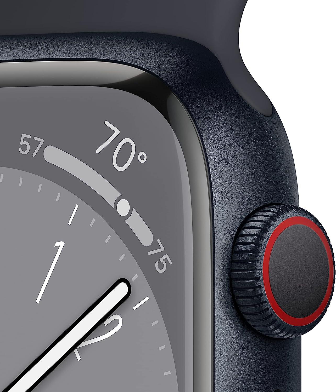 Apple Watch Series 8 GPS + Cellular 45mm Smart Watch w/Midnight