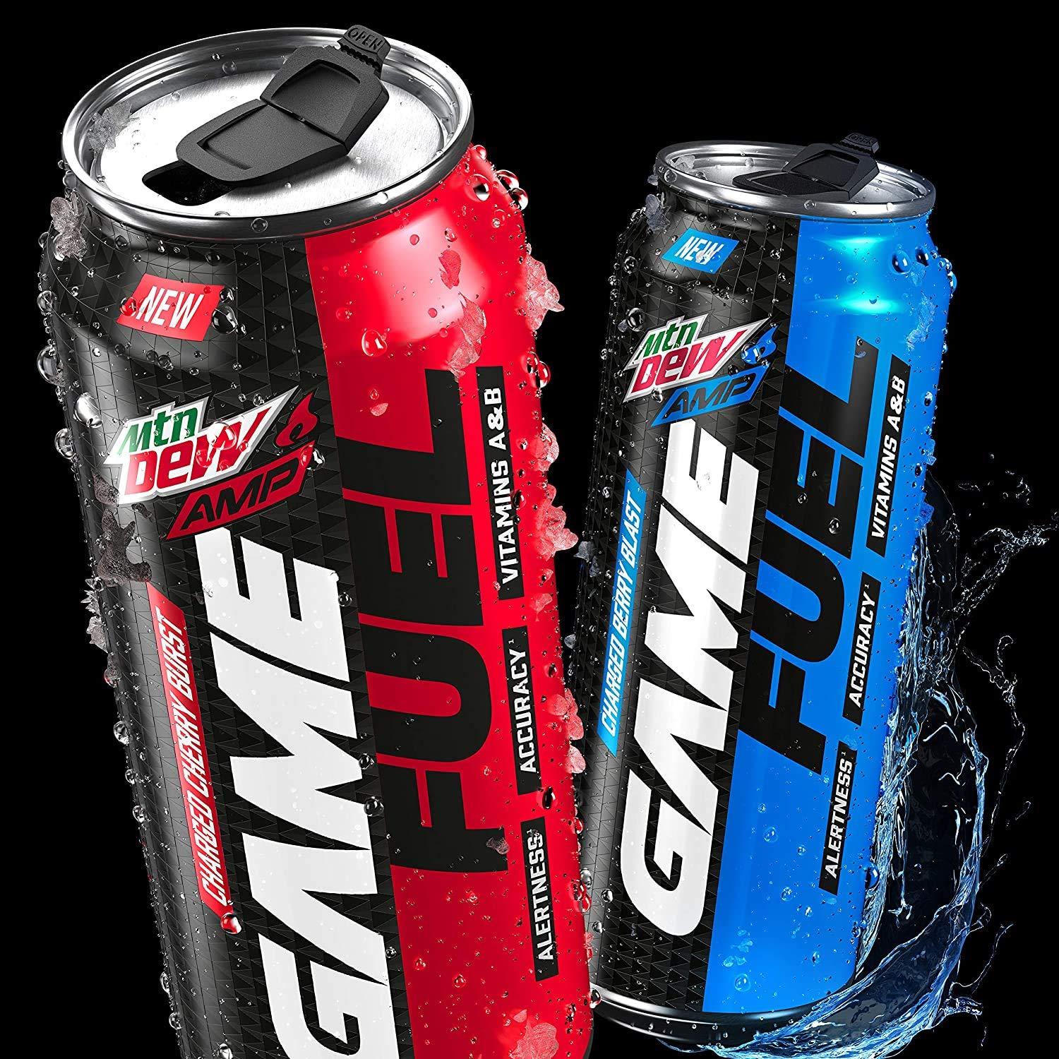 Mountain Dew Game Fuel 16oz Cans Variety Pack 12 Pack with Vitamins A