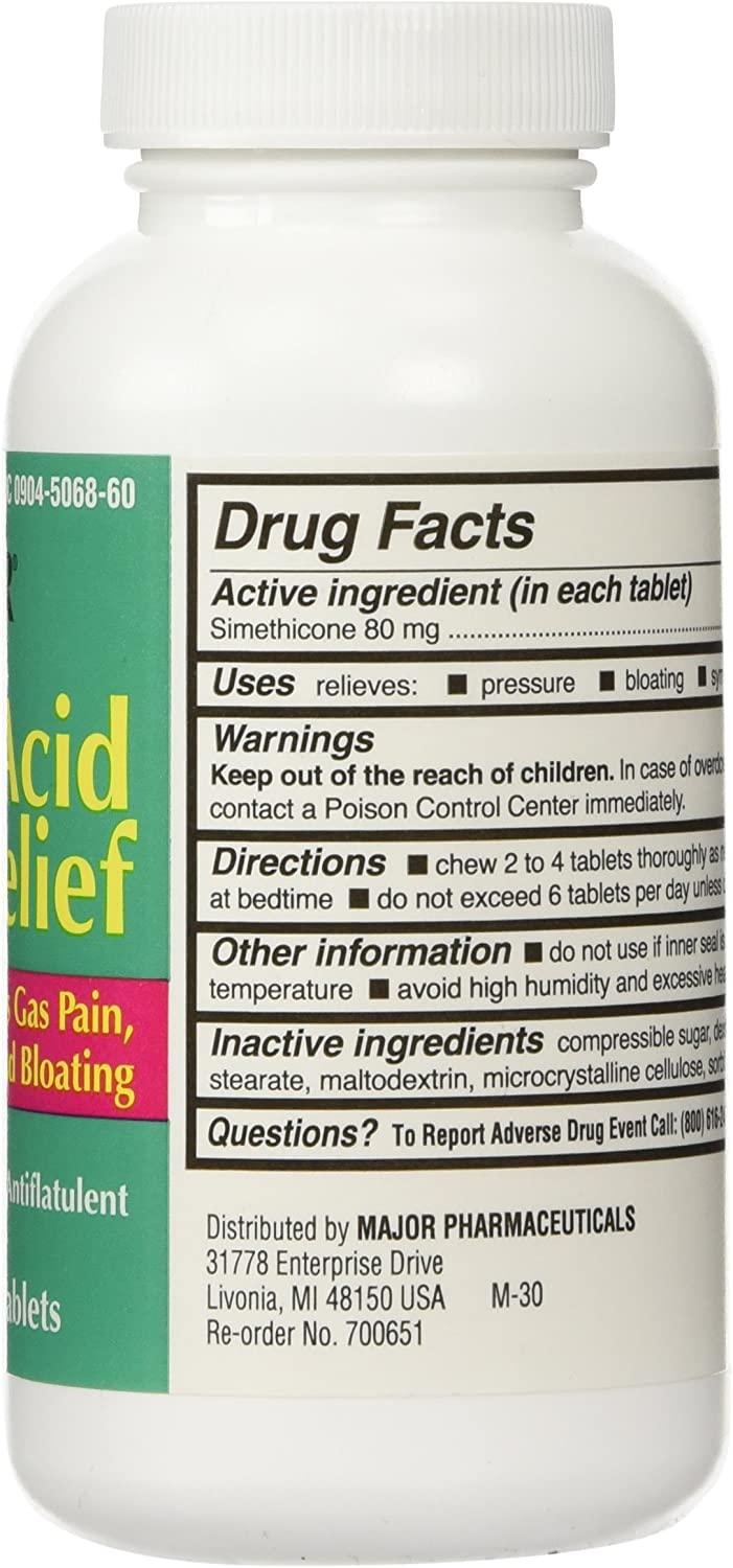 Simethicone 80mg Chewable AntiGas Generic for Mylanta Gas 3 Pack 3 X