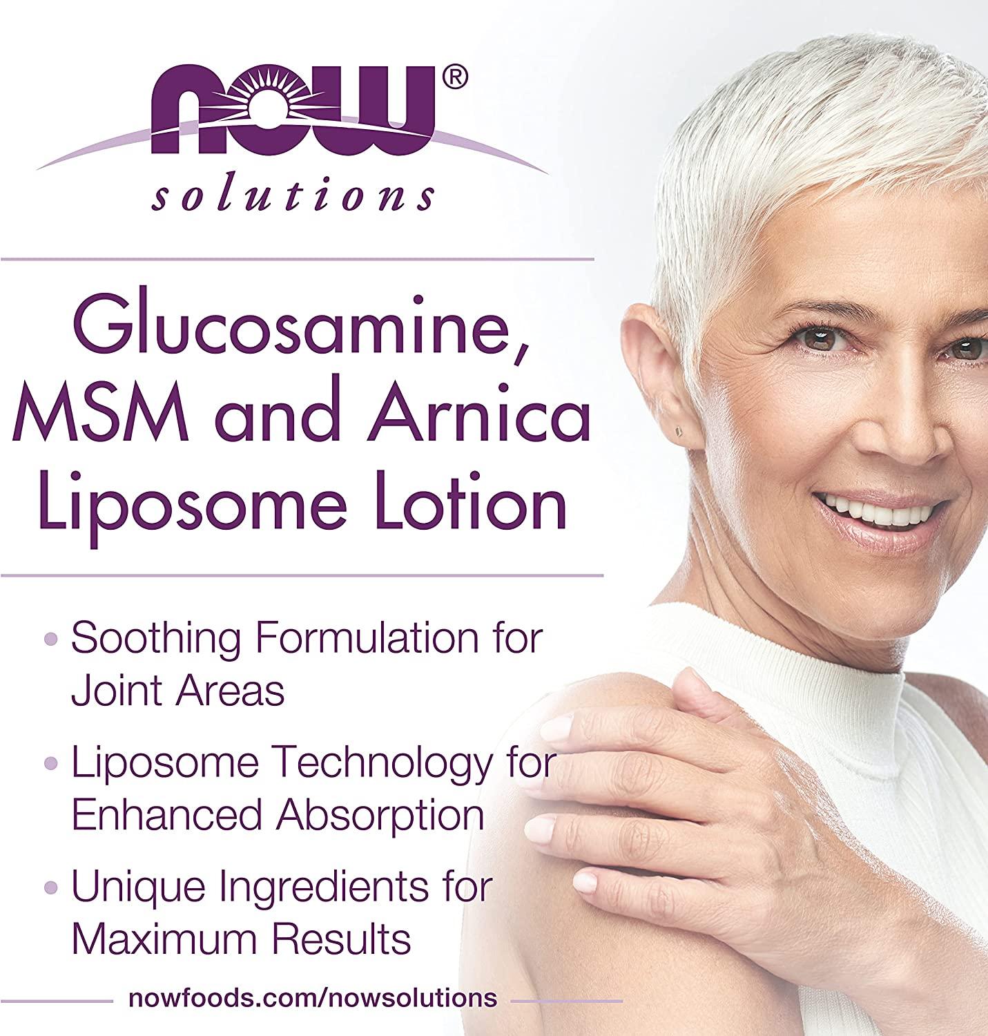 Now Foods Glucosamine MSM & Arnica Liposome Lotion 8 fl oz Joint